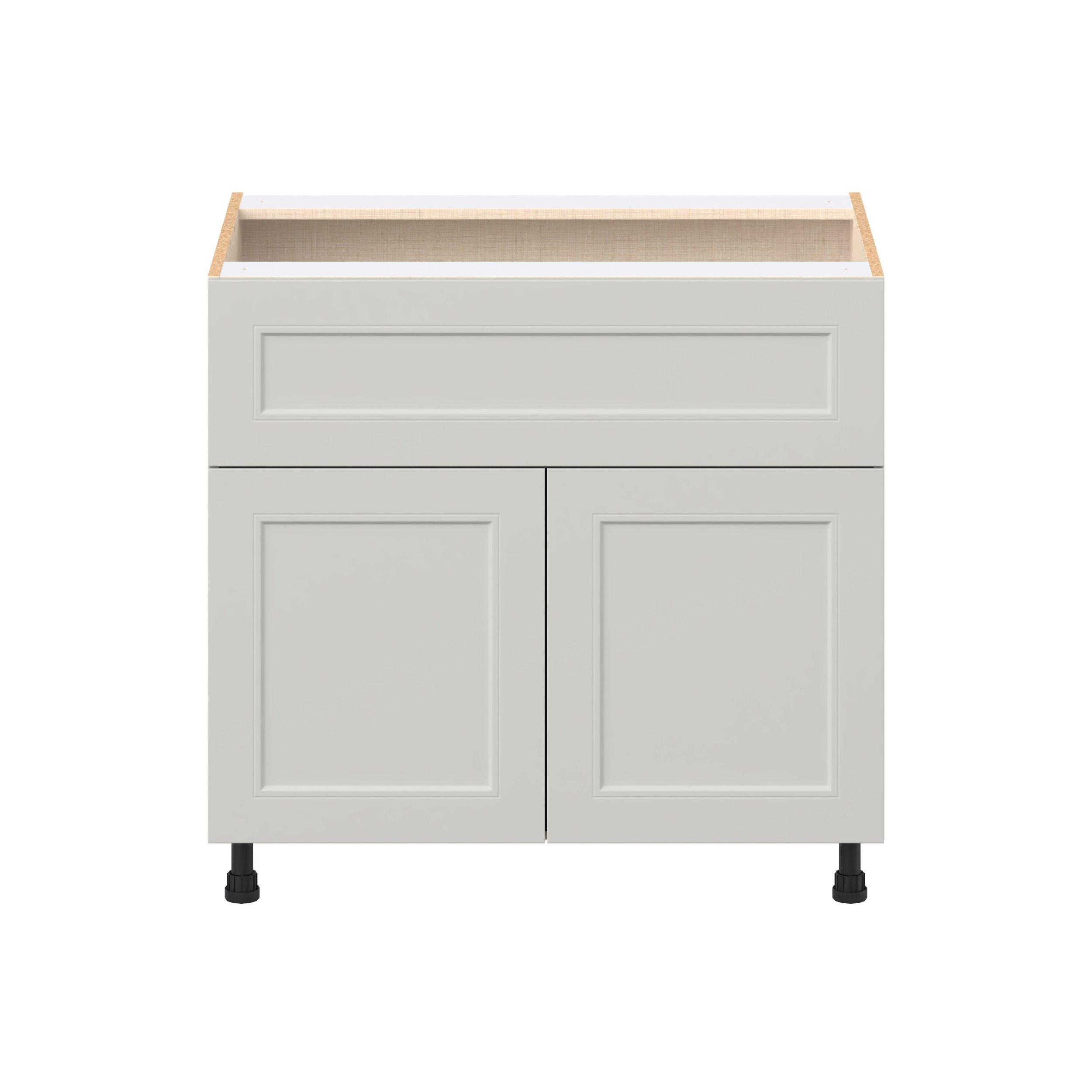 Lenox 36 in. Painted Light Gray Cooktop Base Cabinet