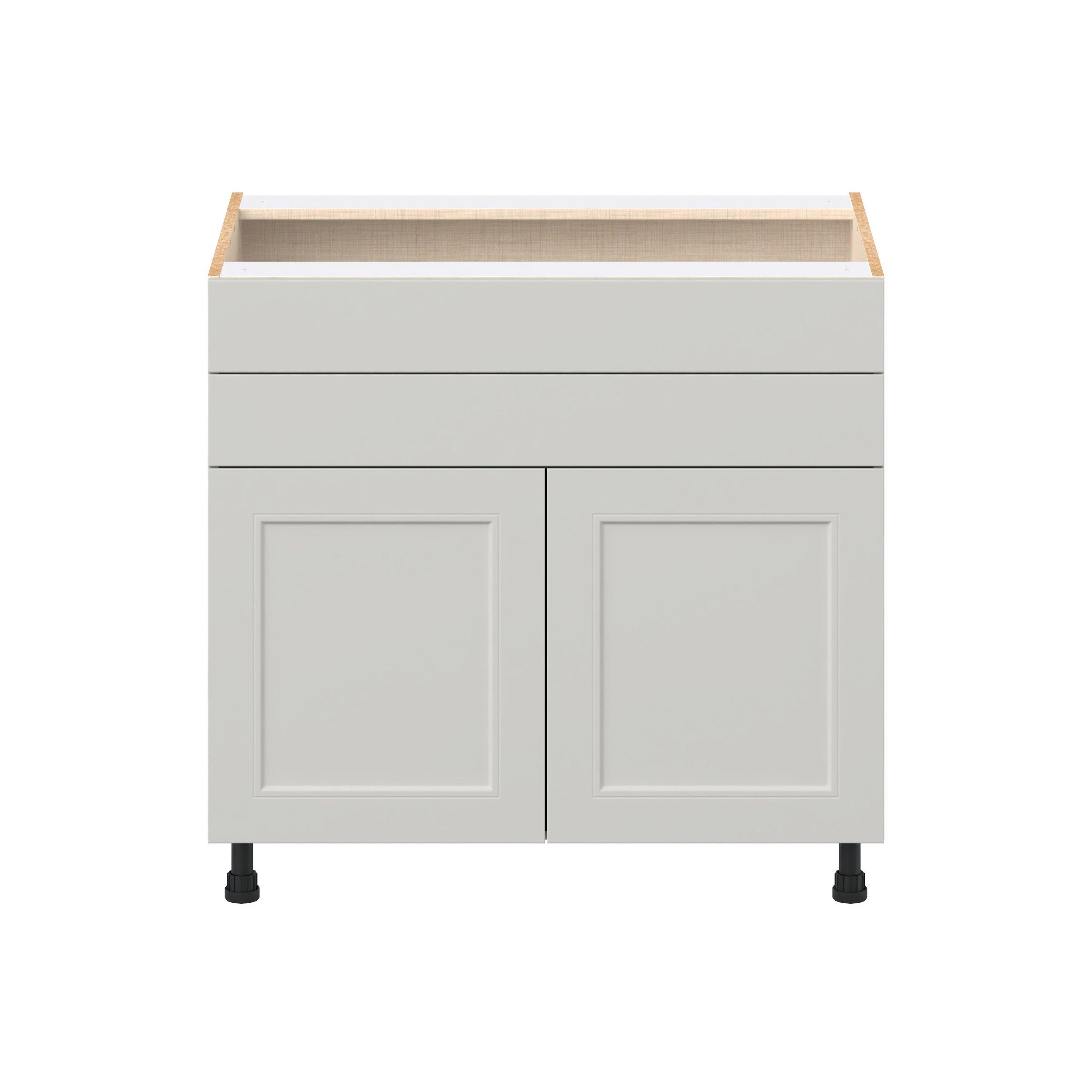 Lenox 36 in. Painted Light Gray Cooktop Base Cabinet