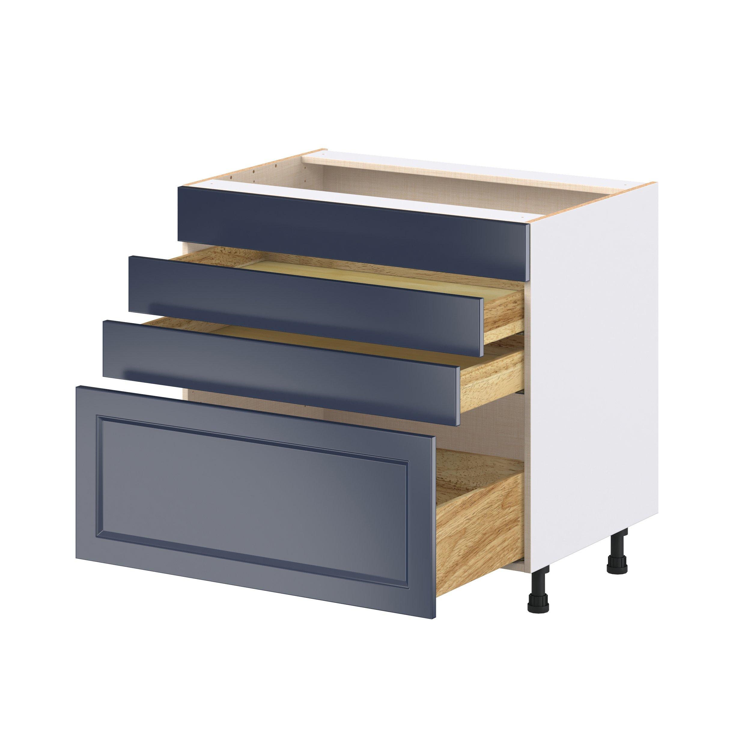 Peachtree 36 in. Painted Midnight Blue Cooktop Base Cabinet