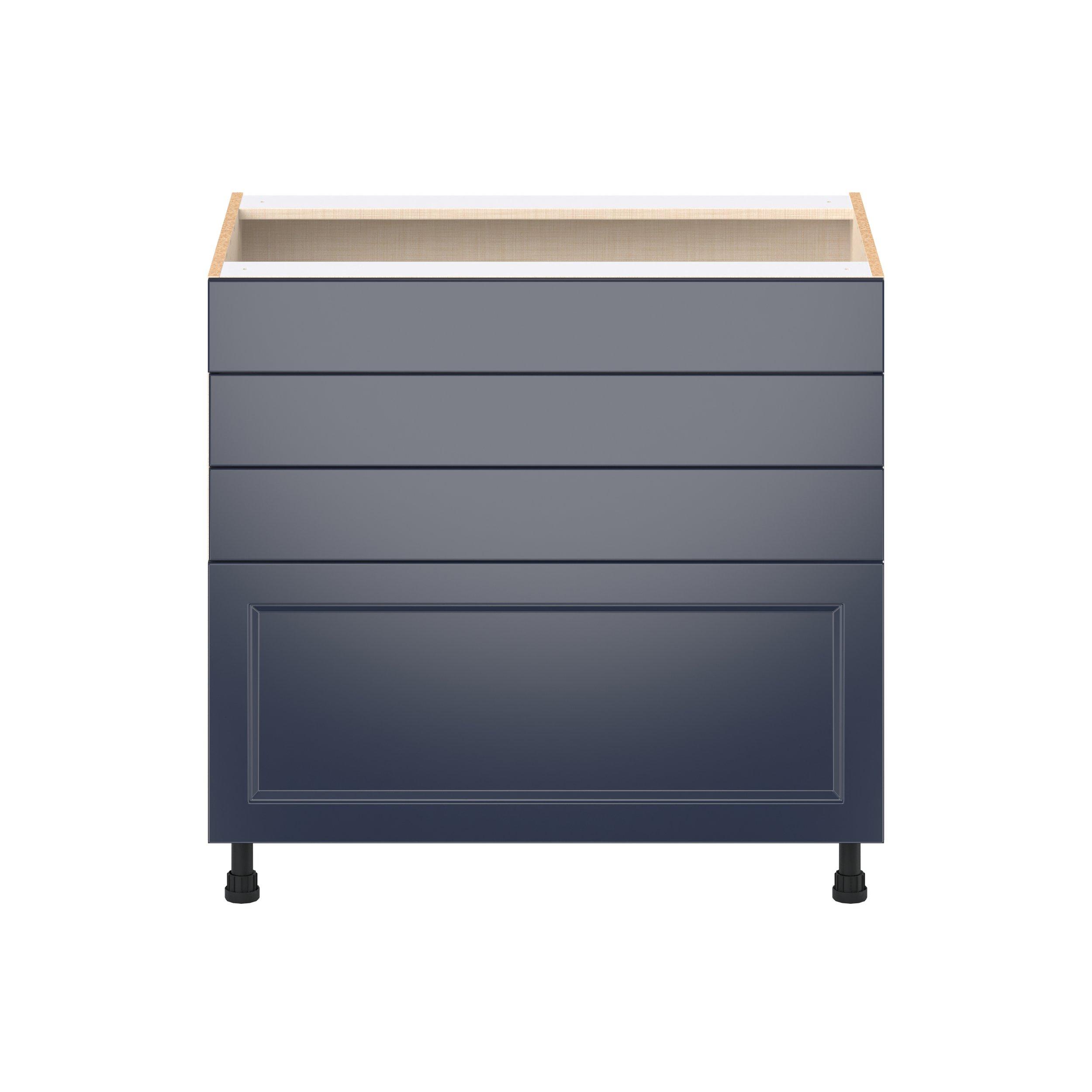 Peachtree 36 in. Painted Midnight Blue Cooktop Base Cabinet