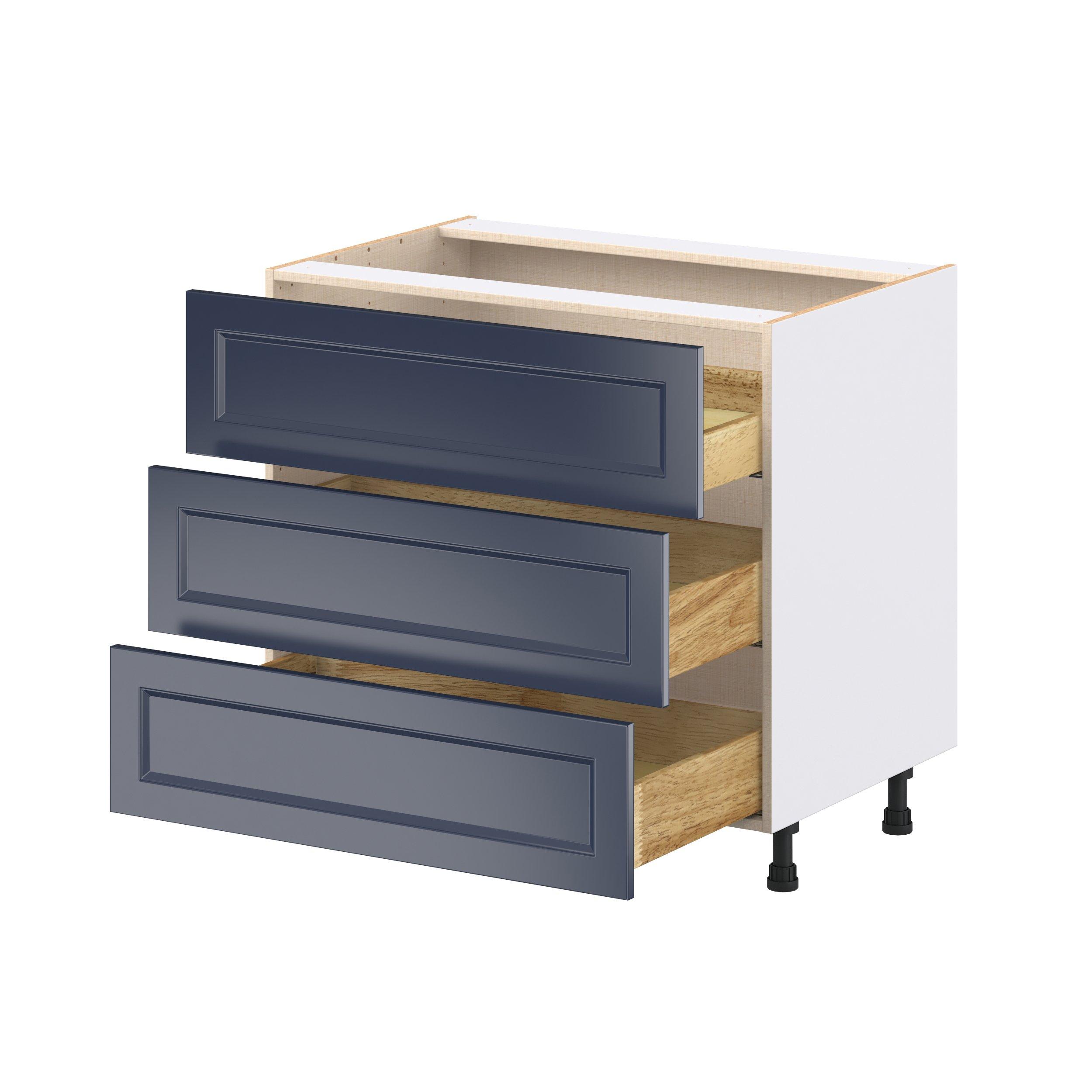 Peachtree 36 in. Painted Midnight Blue Cooktop Base Cabinet