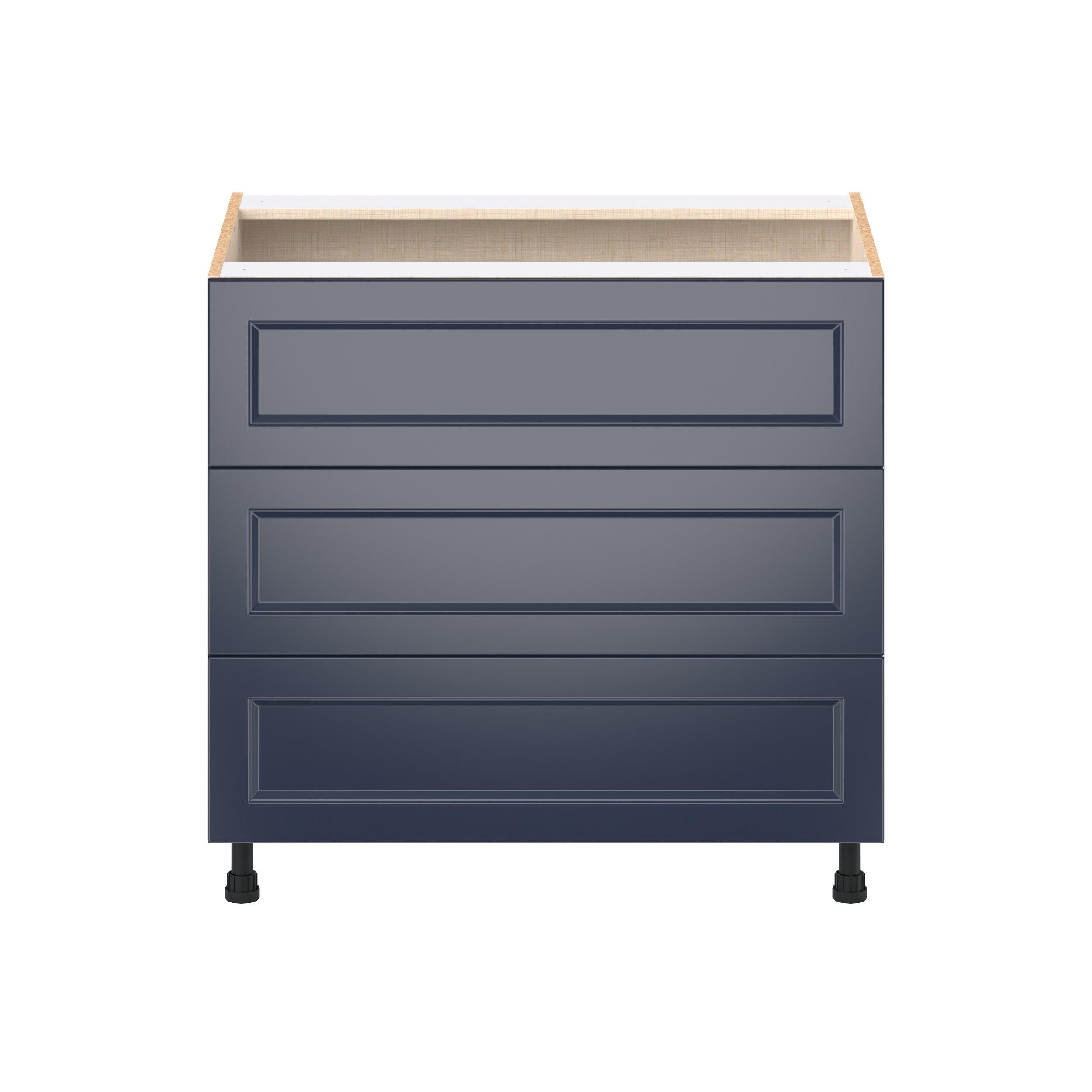 Peachtree 36 in. Painted Midnight Blue Cooktop Base Cabinet