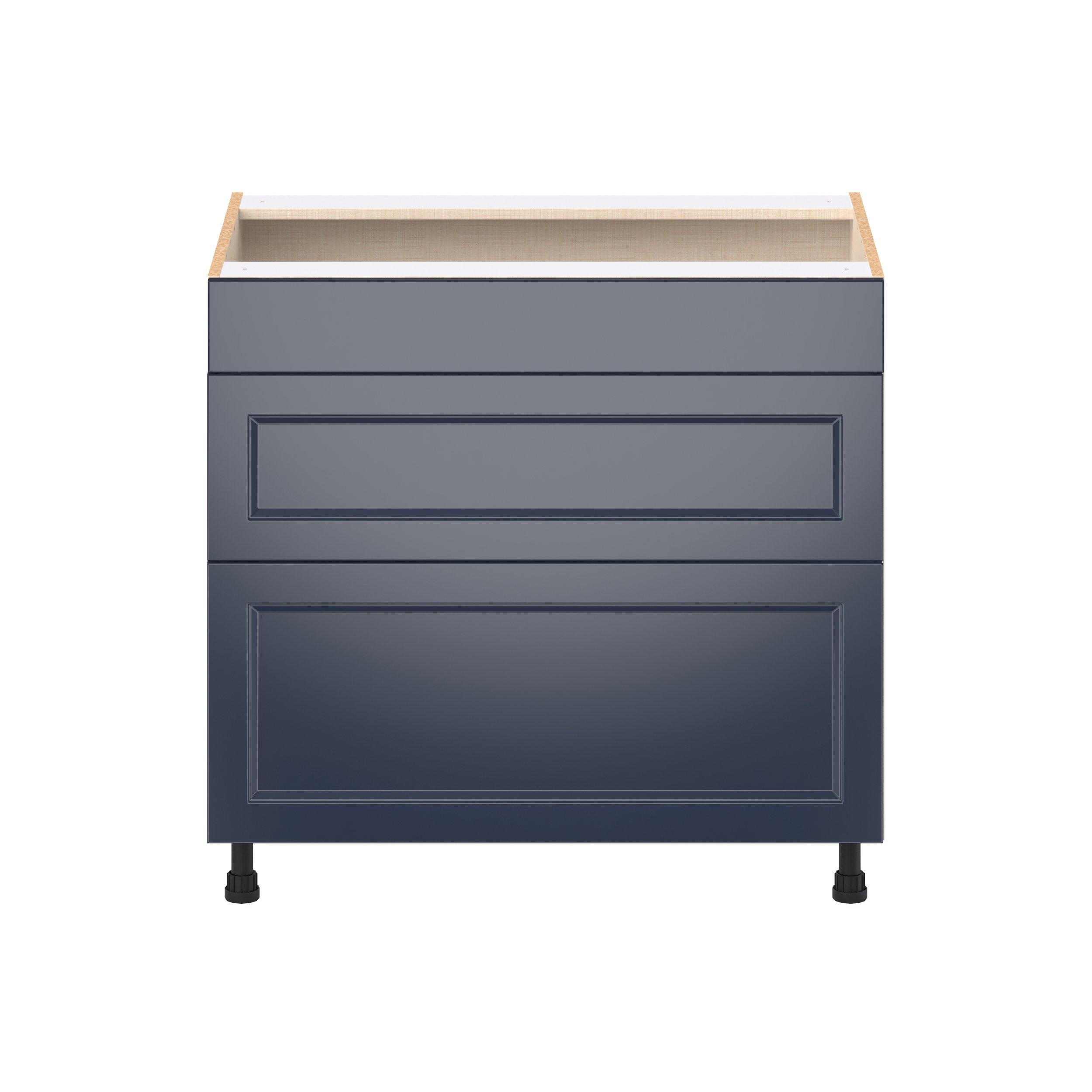 Peachtree 36 in. Painted Midnight Blue Cooktop Base Cabinet