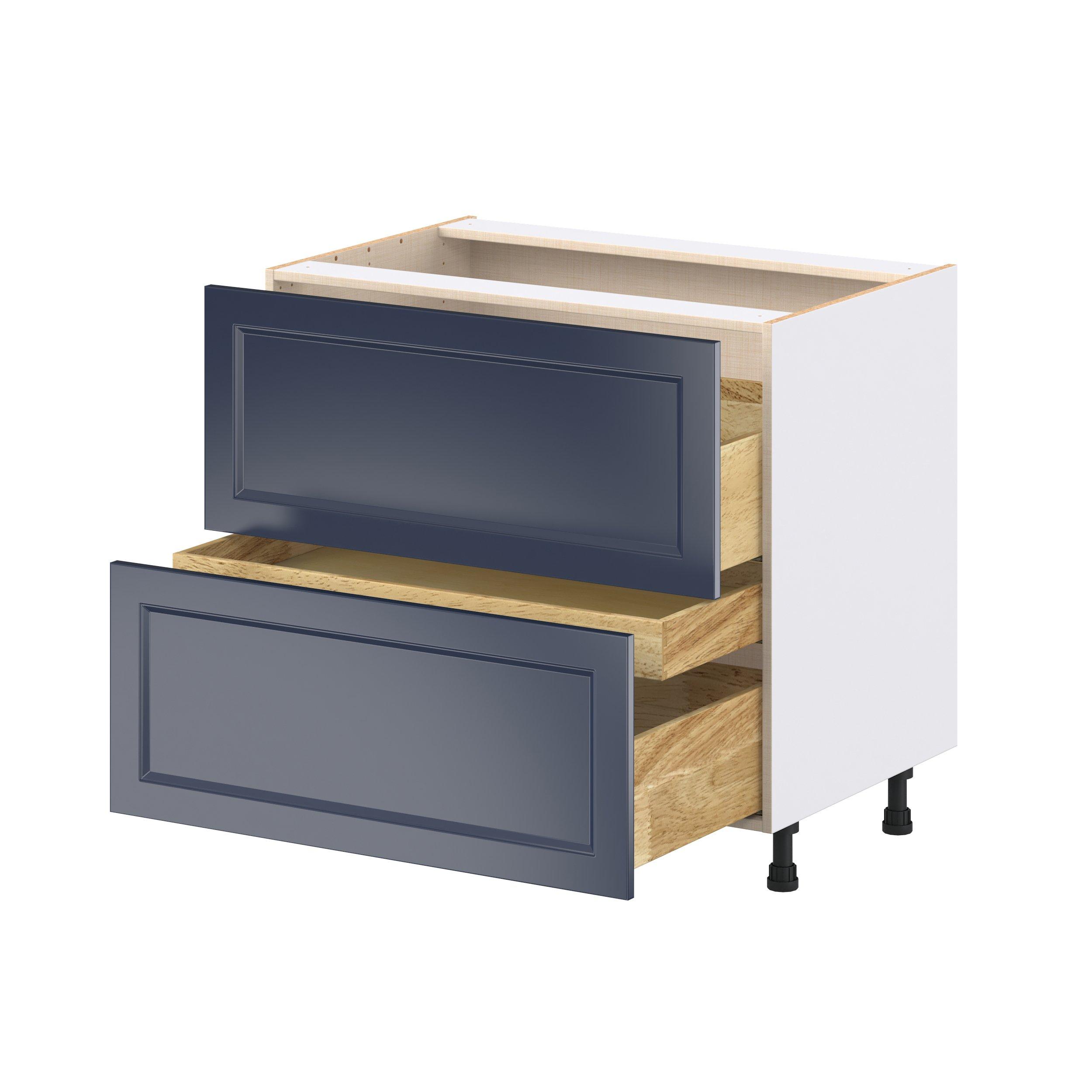 Peachtree 36 in. Painted Midnight Blue Cooktop Base Cabinet