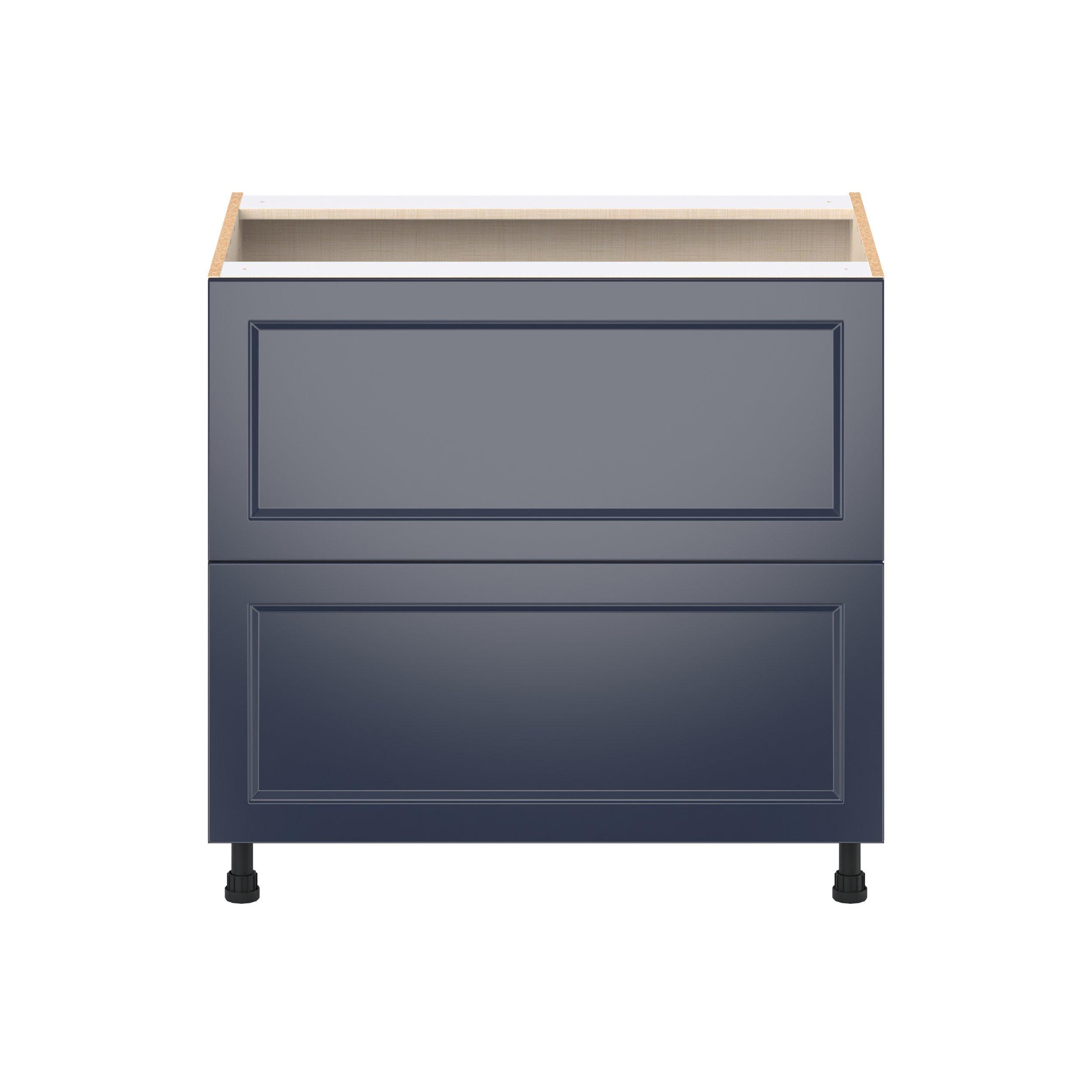 Peachtree 36 in. Painted Midnight Blue Cooktop Base Cabinet