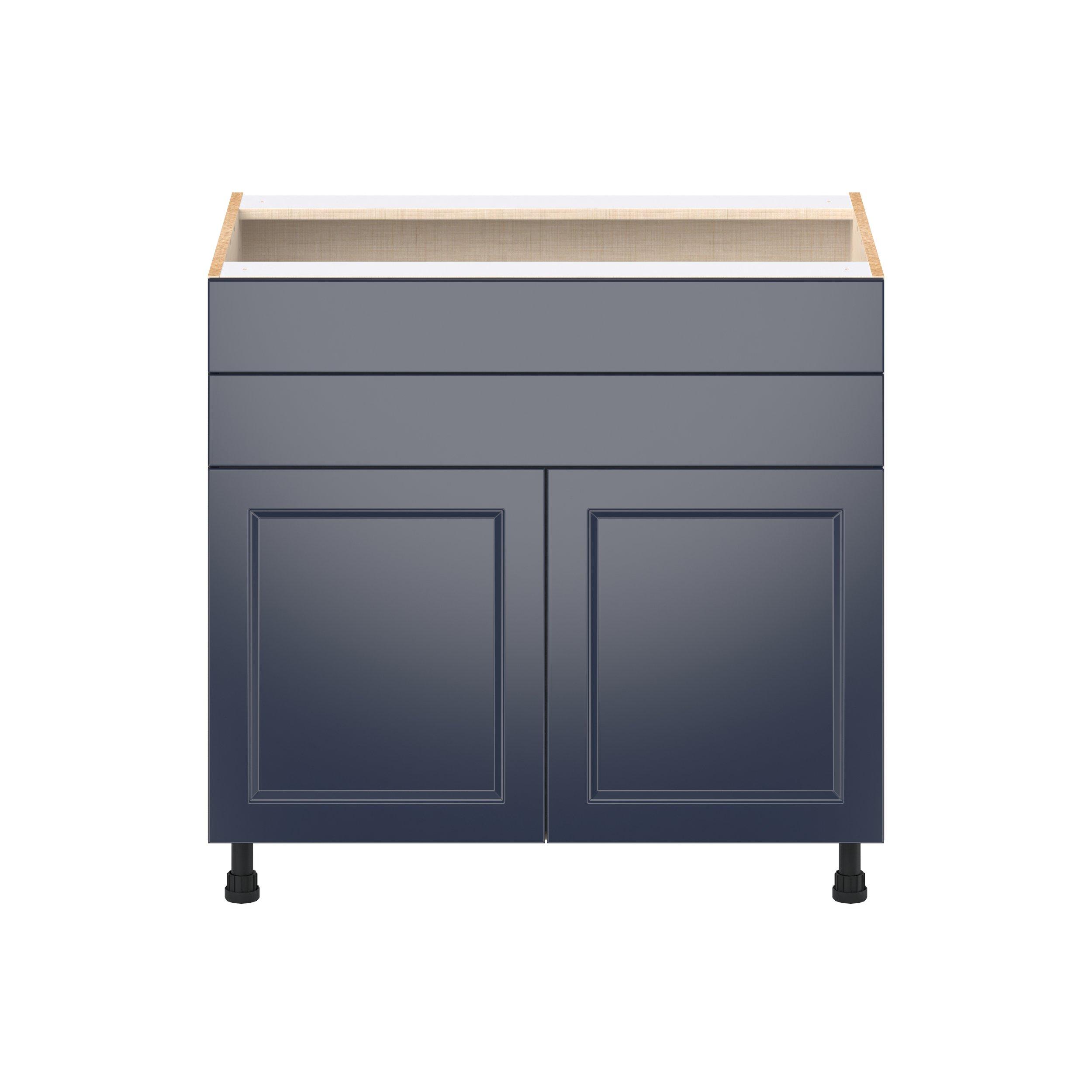 Peachtree 36 in. Painted Midnight Blue Cooktop Base Cabinet