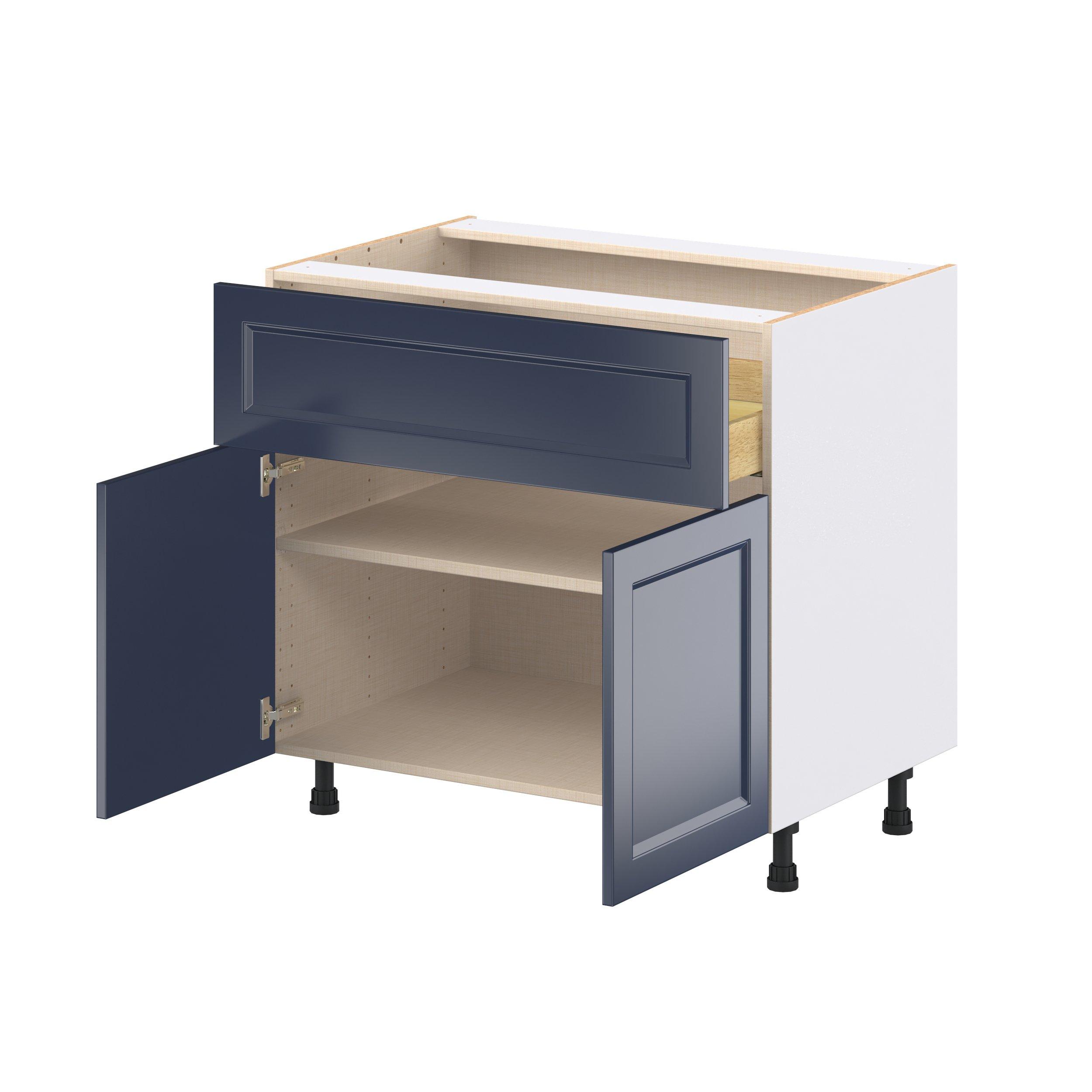 Peachtree 36 in. Painted Midnight Blue Cooktop Base Cabinet