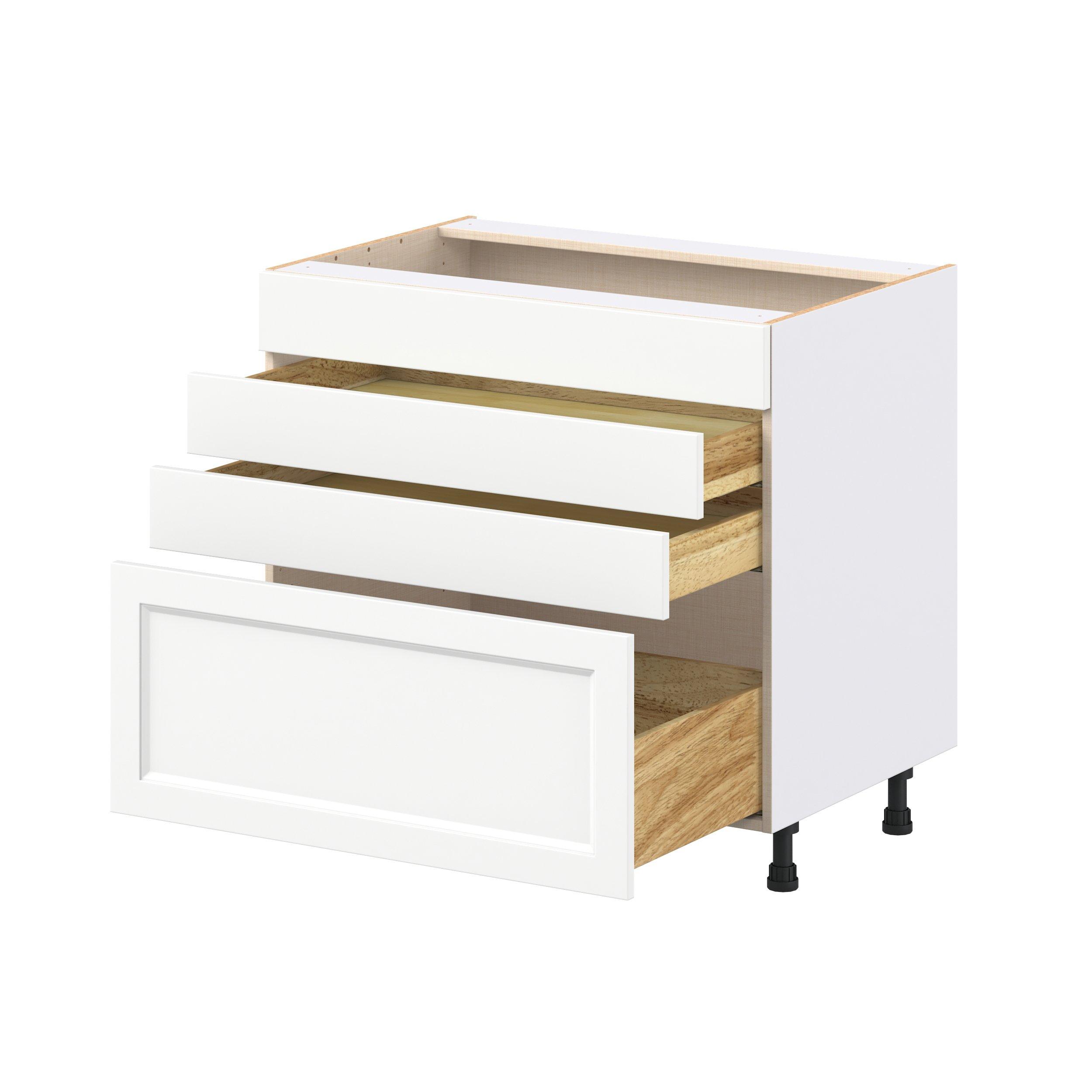 Peachtree 36 in. Painted Bright White Cooktop Base Cabinet