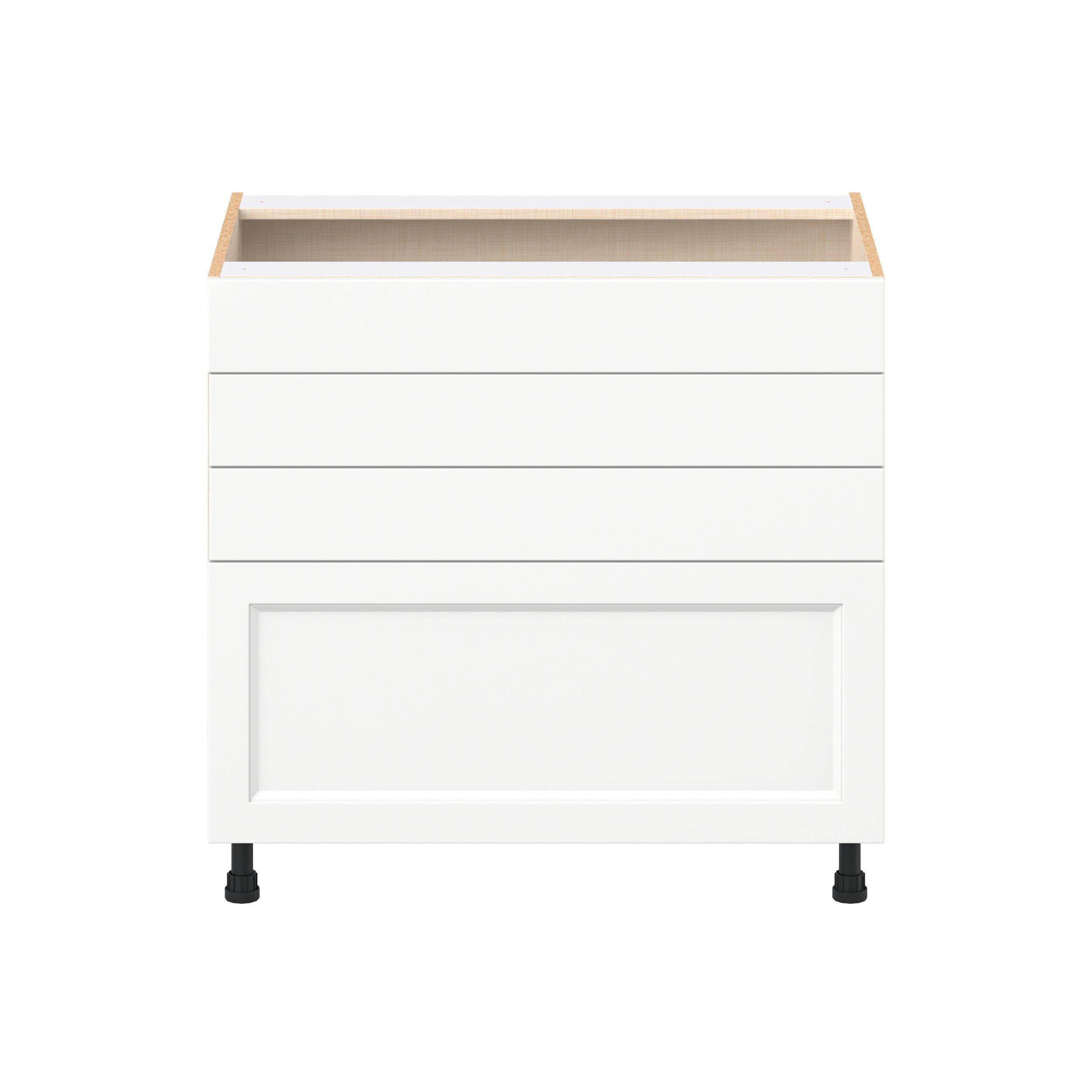 Peachtree 36 in. Painted Bright White Cooktop Base Cabinet