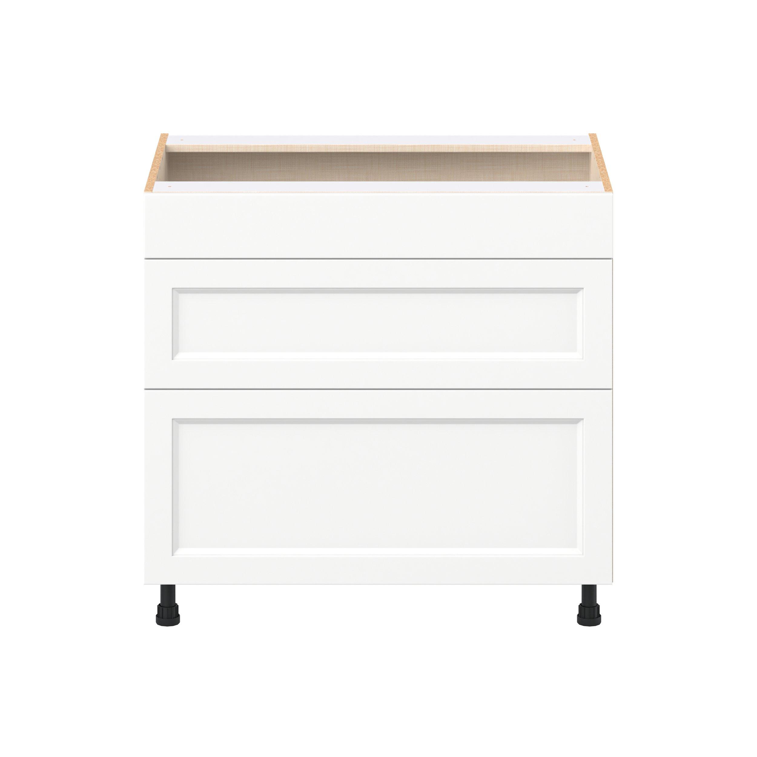 Peachtree 36 in. Painted Bright White Cooktop Base Cabinet