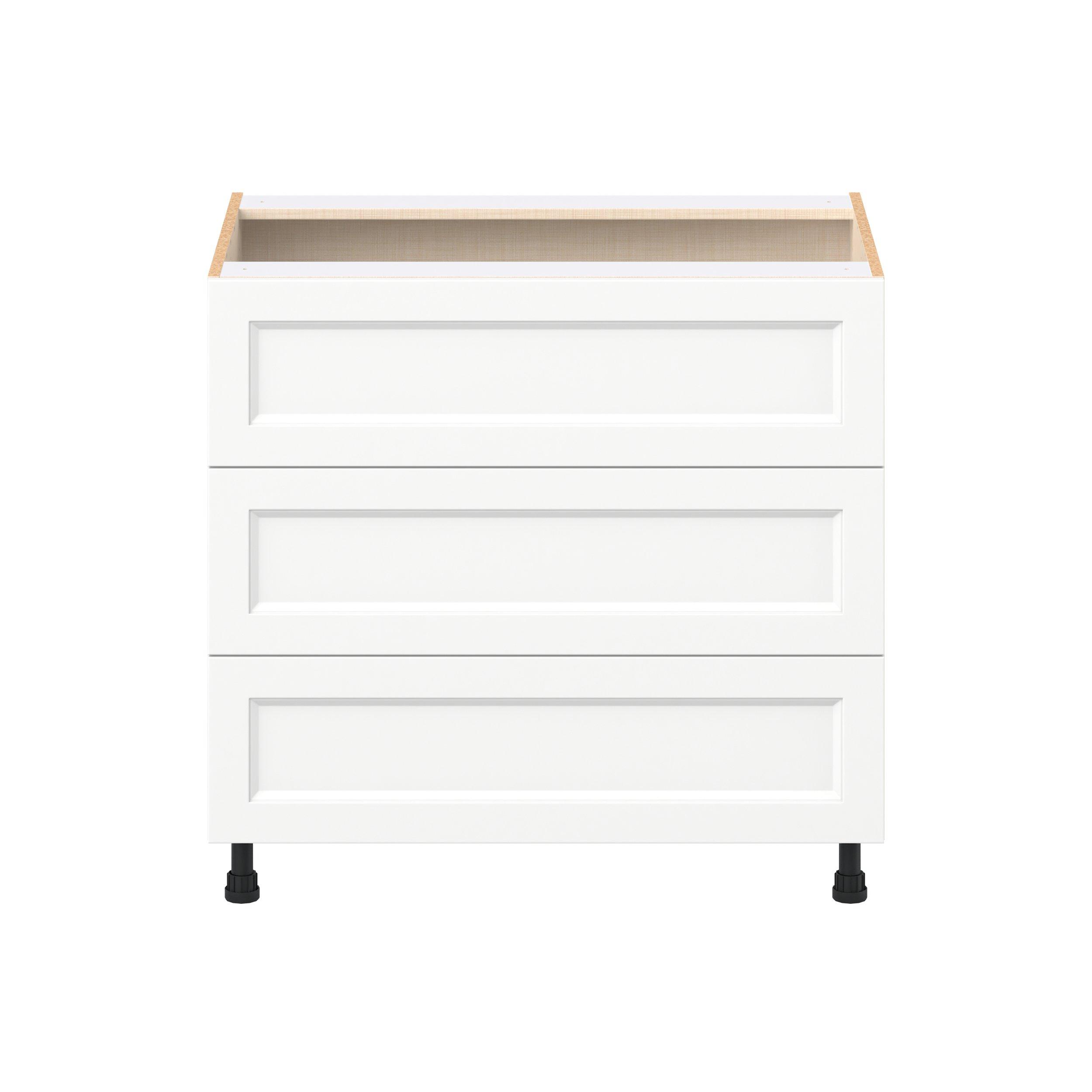 Peachtree 36 in. Painted Bright White Cooktop Base Cabinet