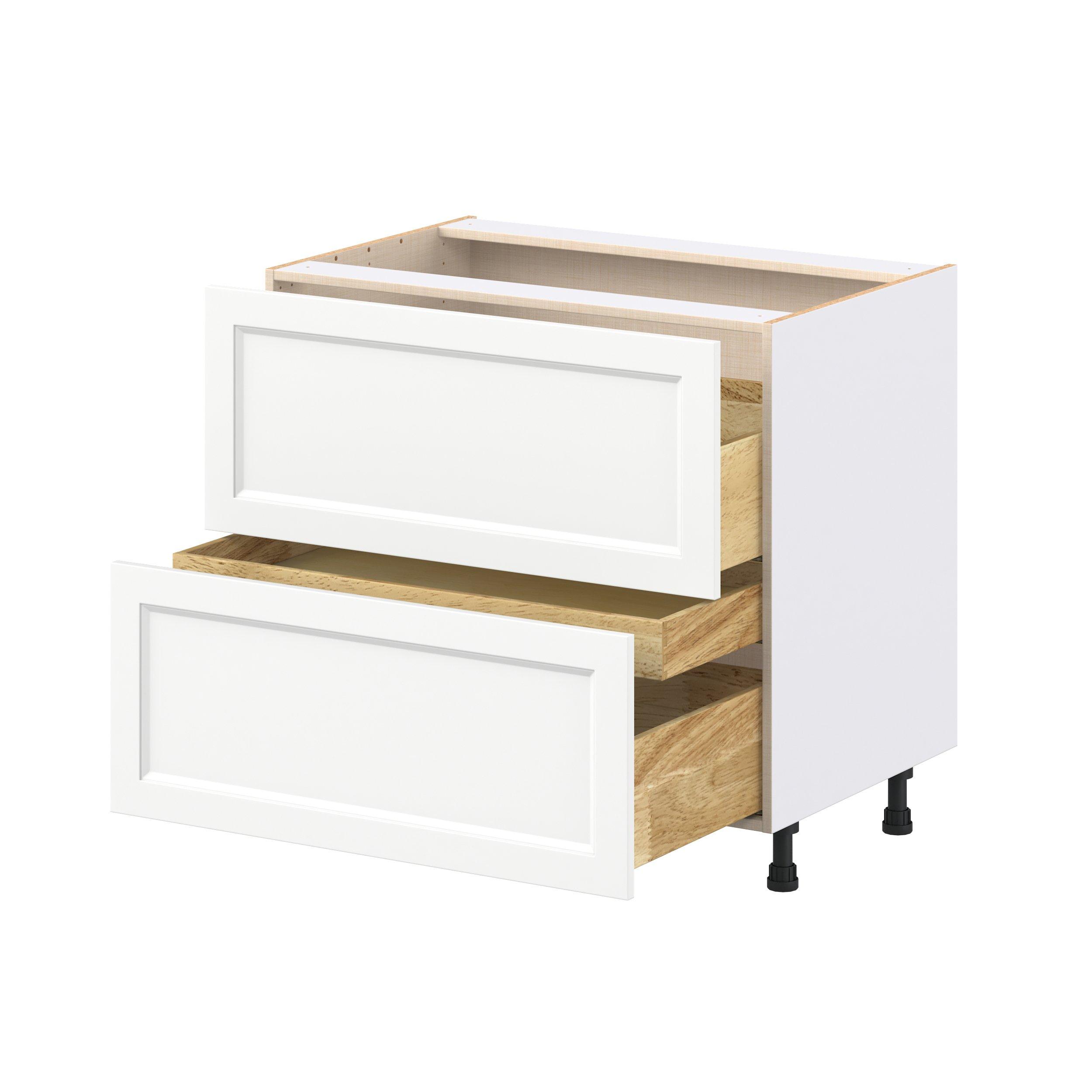 Peachtree 36 in. Painted Bright White Cooktop Base Cabinet