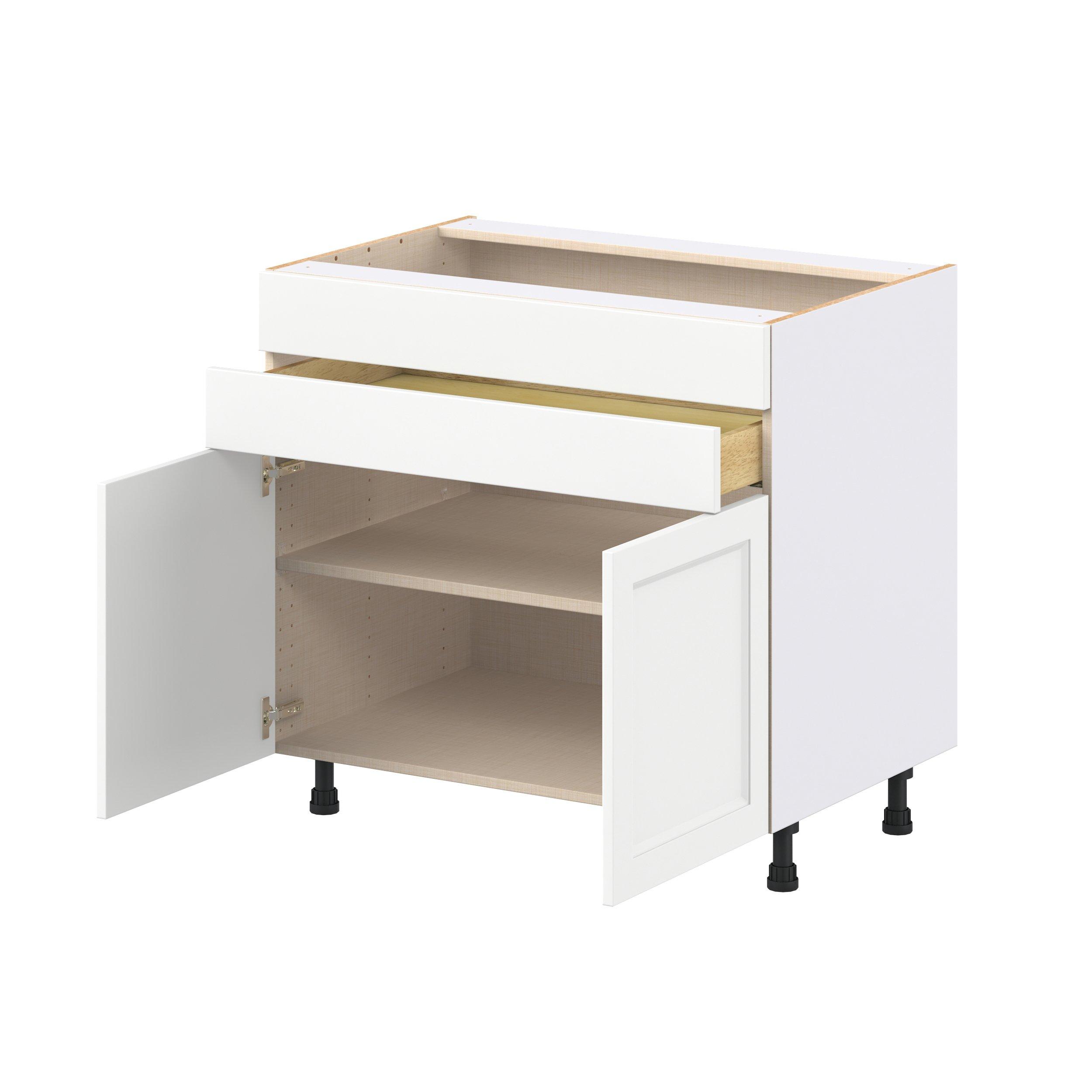 Peachtree 36 in. Painted Bright White Cooktop Base Cabinet