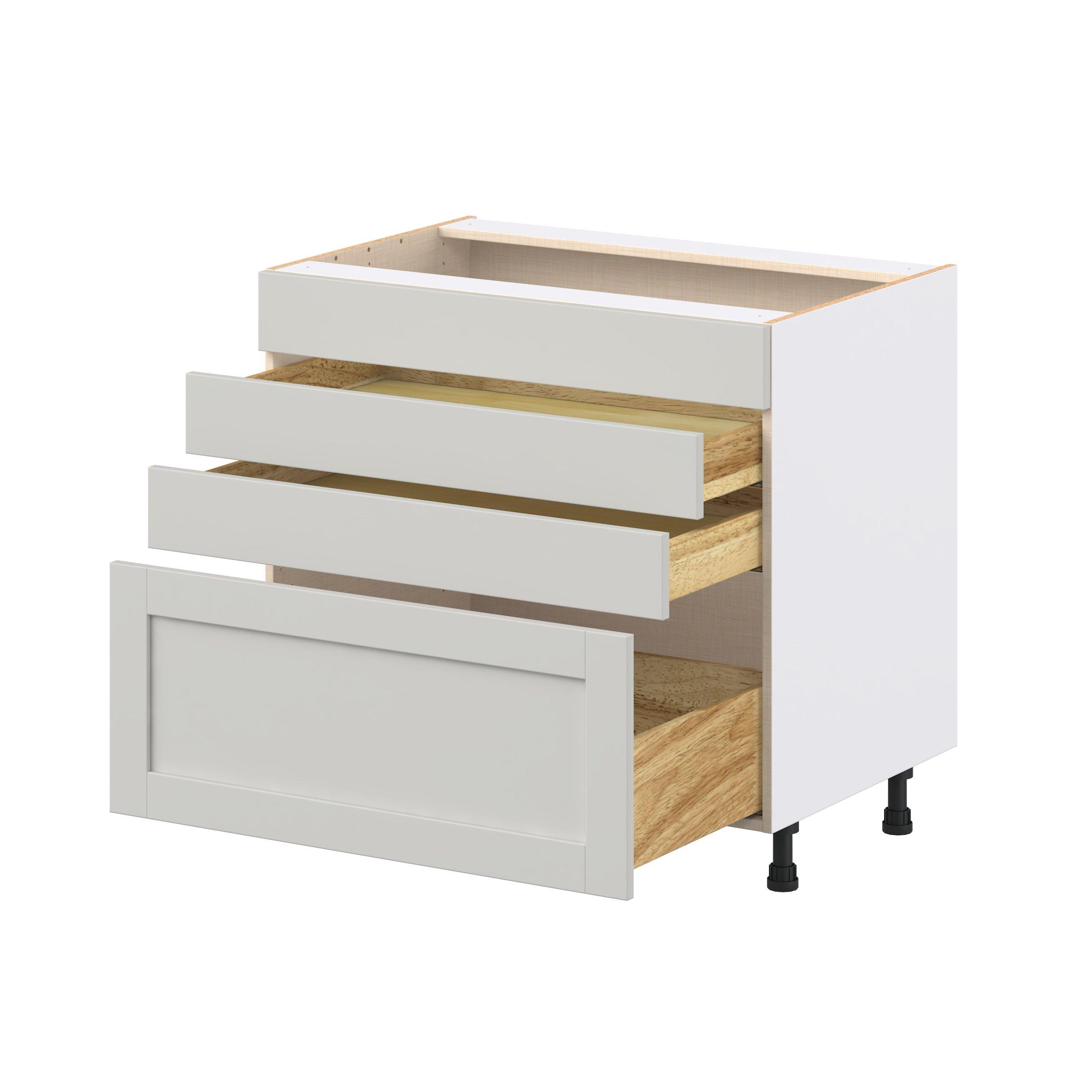 Summerhill 36 in. Light Gray Cooktop Base Cabinet