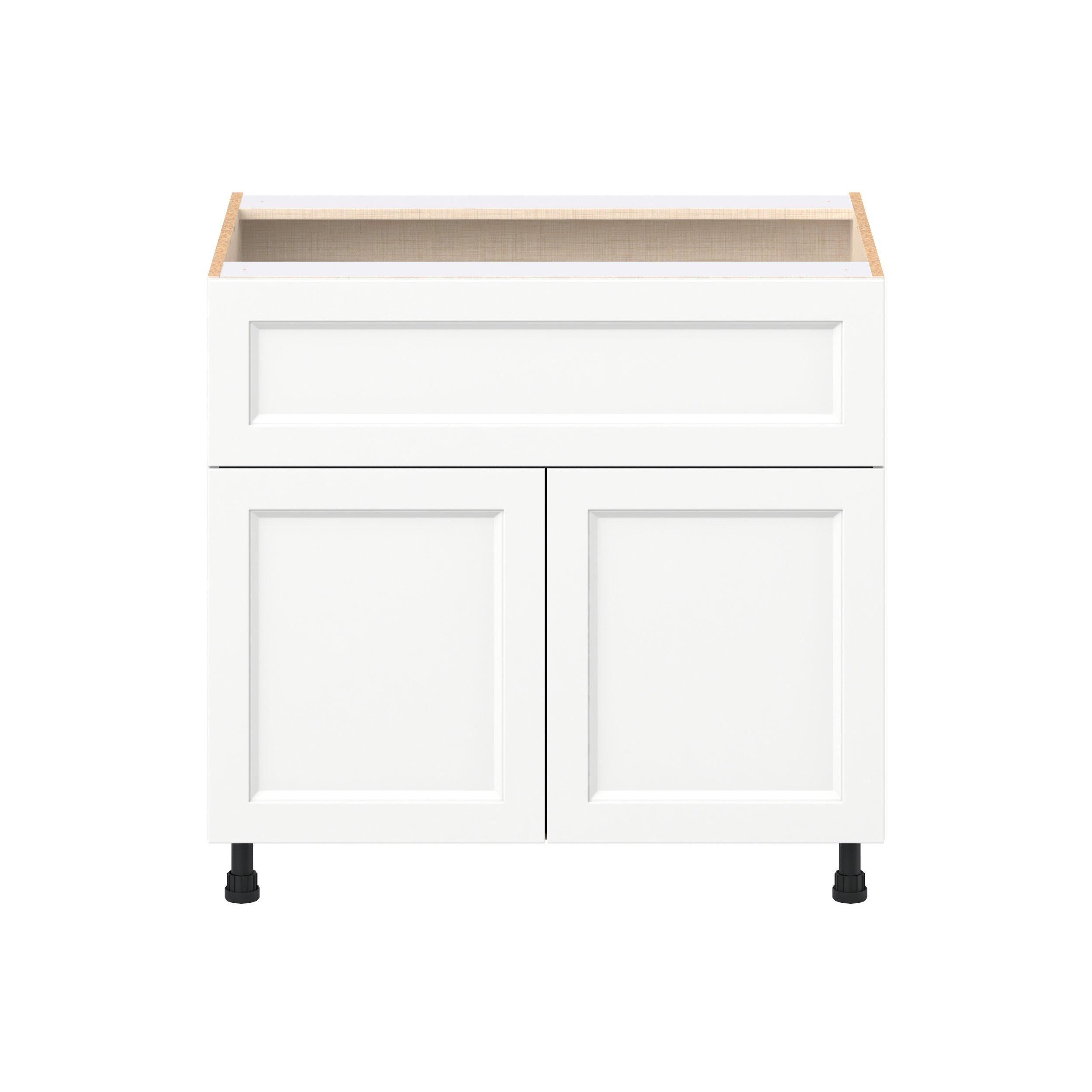 Peachtree 36 in. Painted Bright White Cooktop Base Cabinet