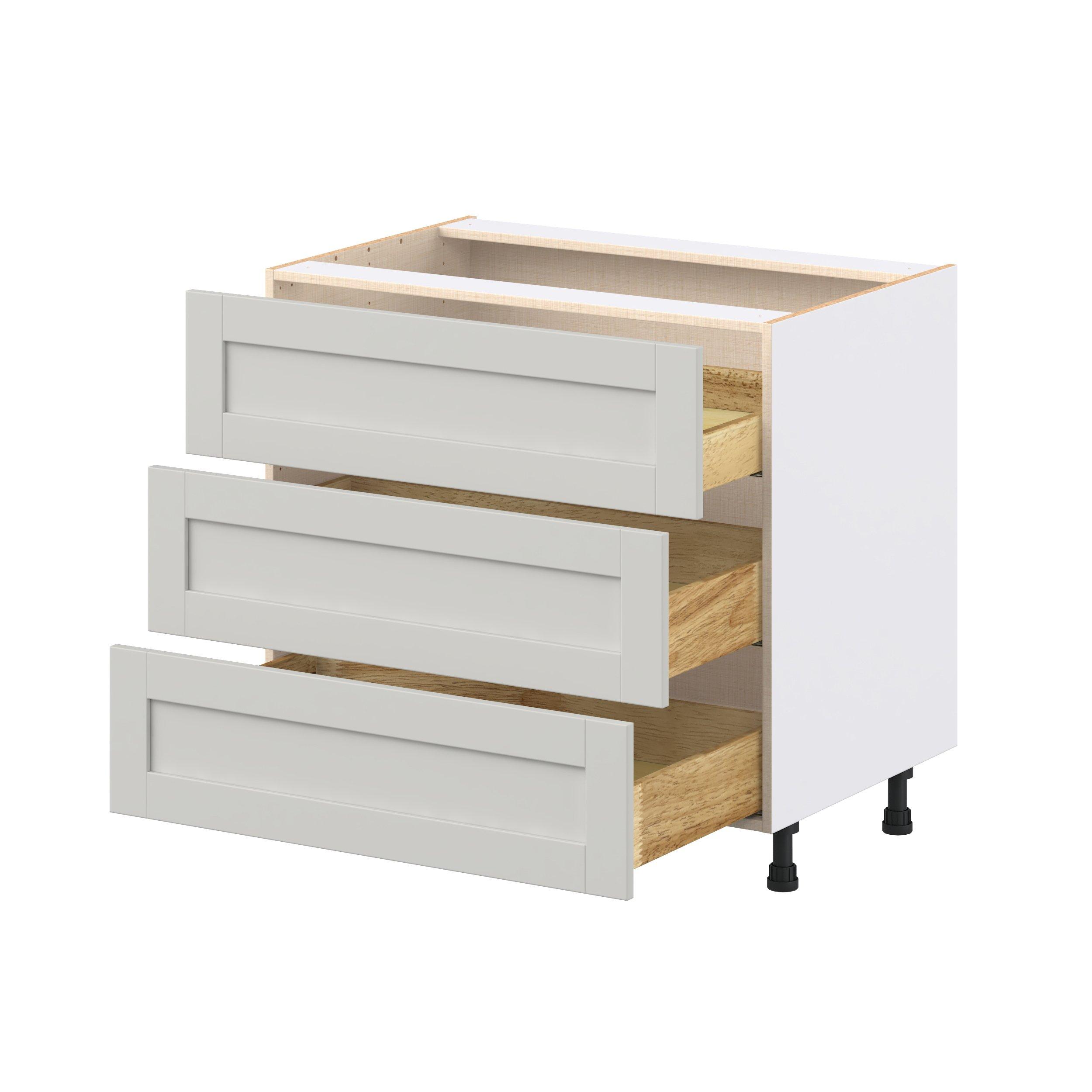 Summerhill 36 in. Light Gray Cooktop Base Cabinet