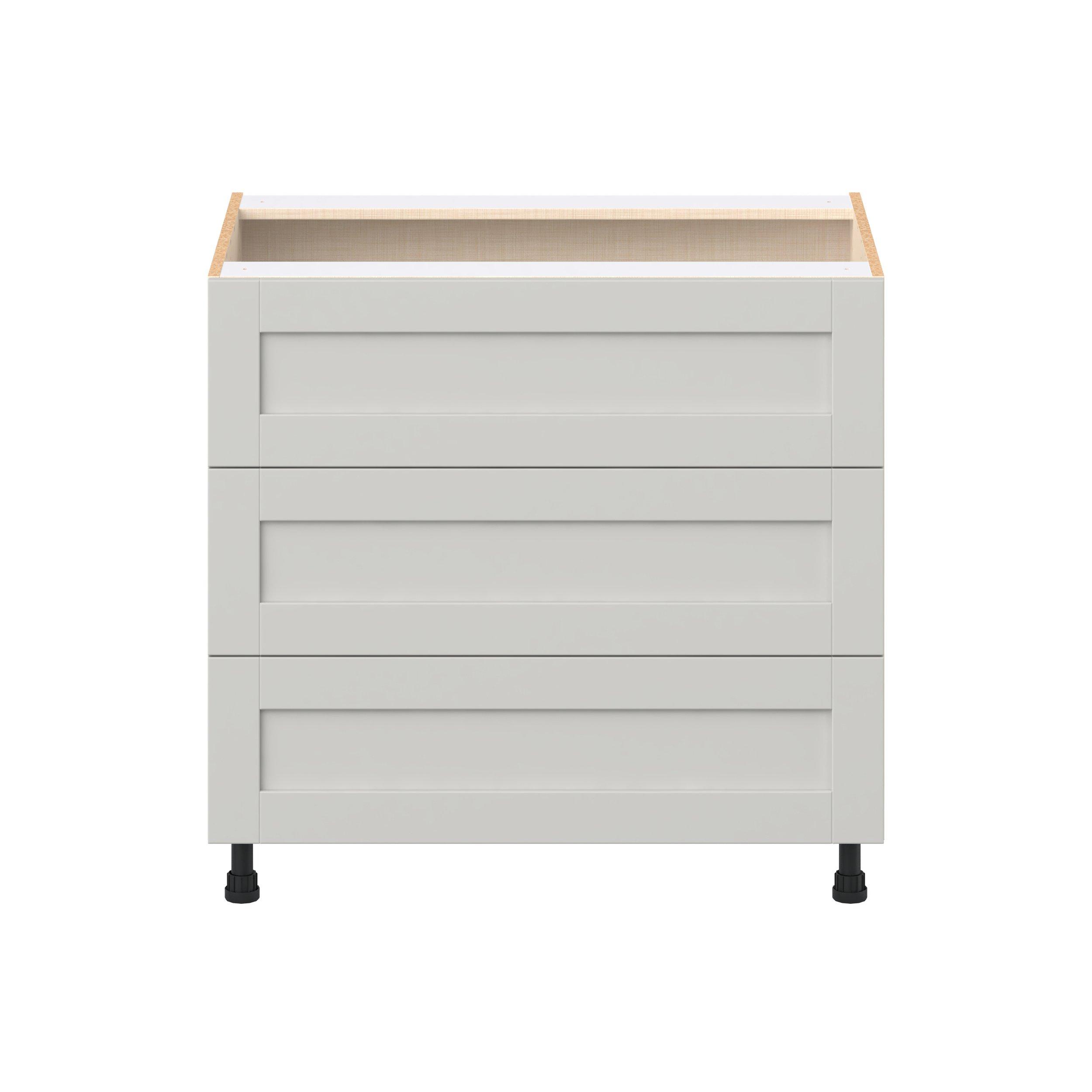 Summerhill 36 in. Light Gray Cooktop Base Cabinet