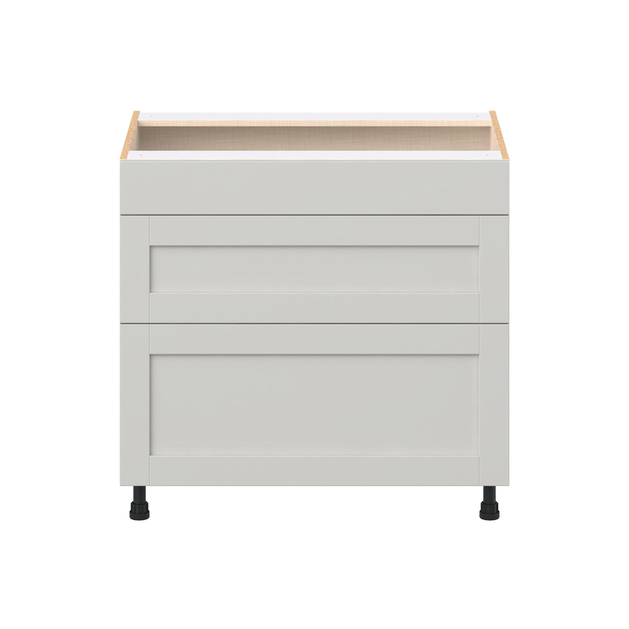 Summerhill 36 in. Light Gray Cooktop Base Cabinet