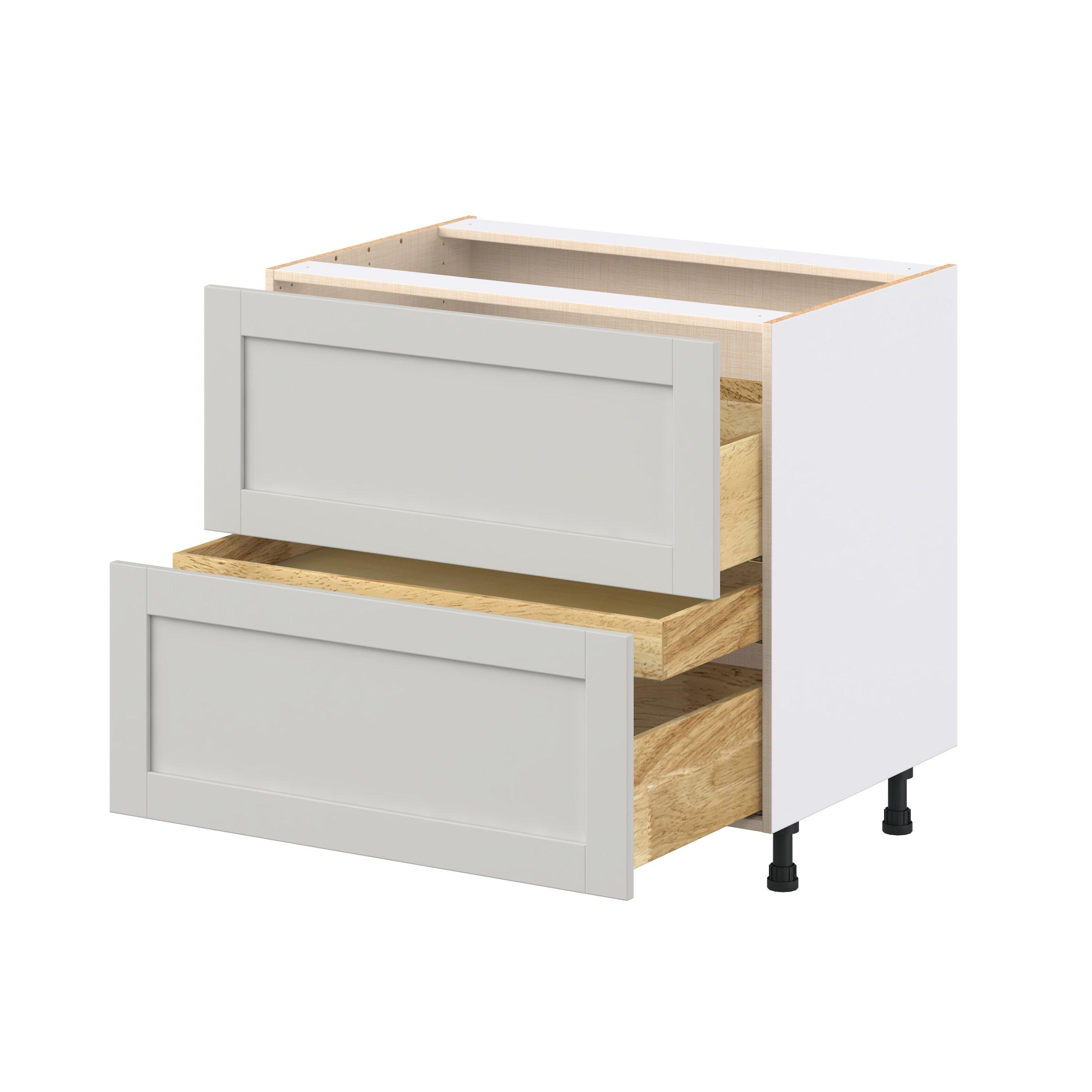 Summerhill 36 in. Light Gray Cooktop Base Cabinet