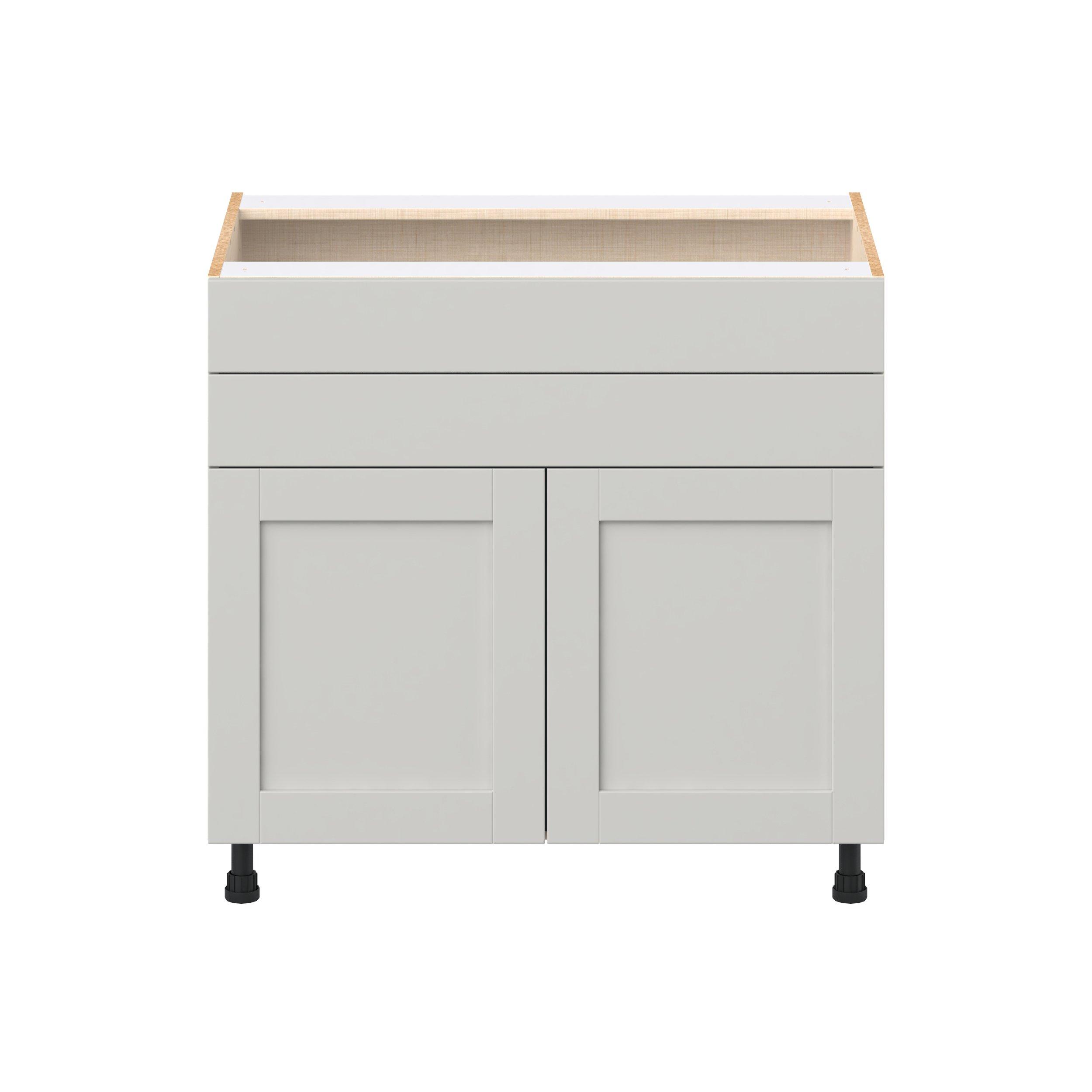 Summerhill 36 in. Light Gray Cooktop Base Cabinet
