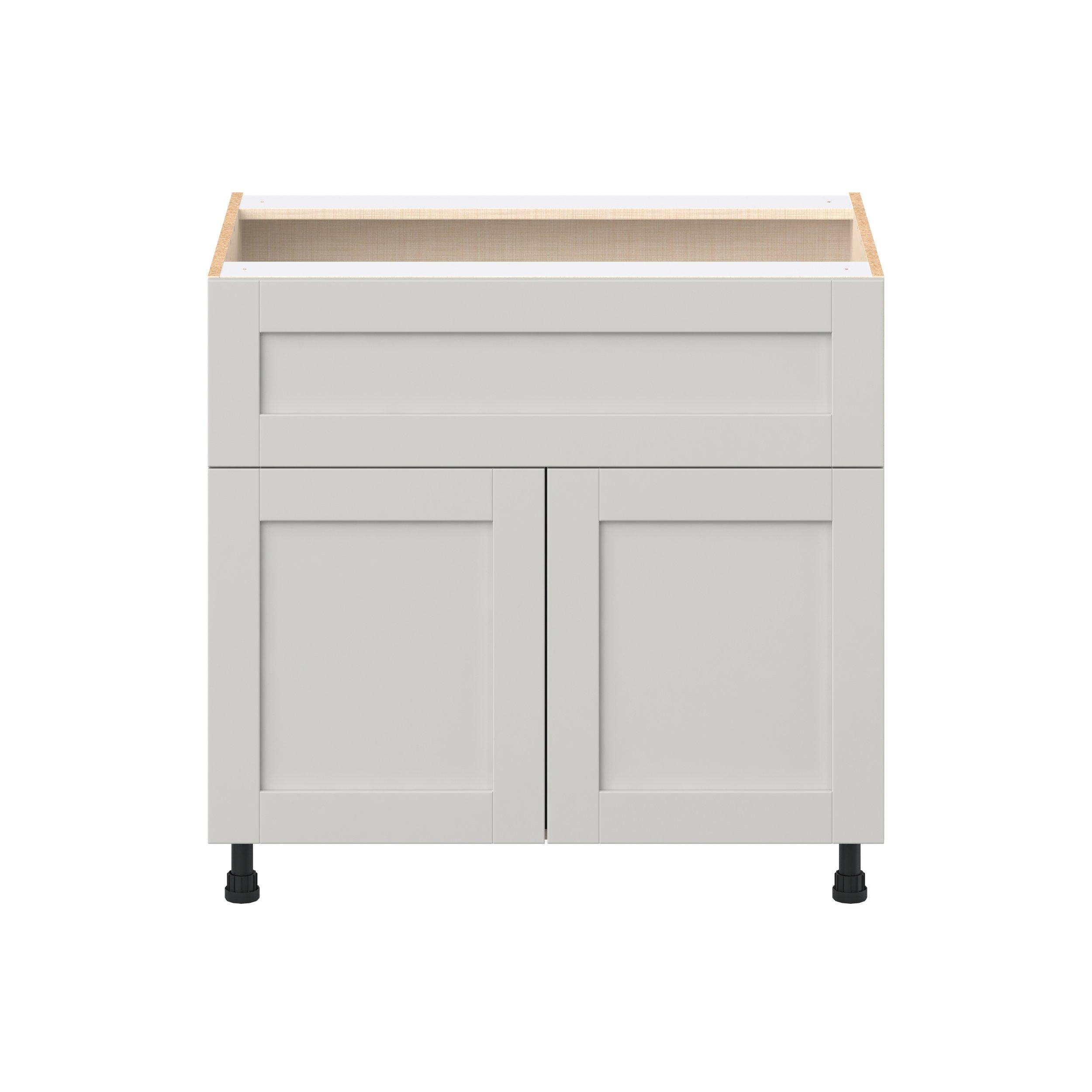 Summerhill 36 in. Light Gray Cooktop Base Cabinet