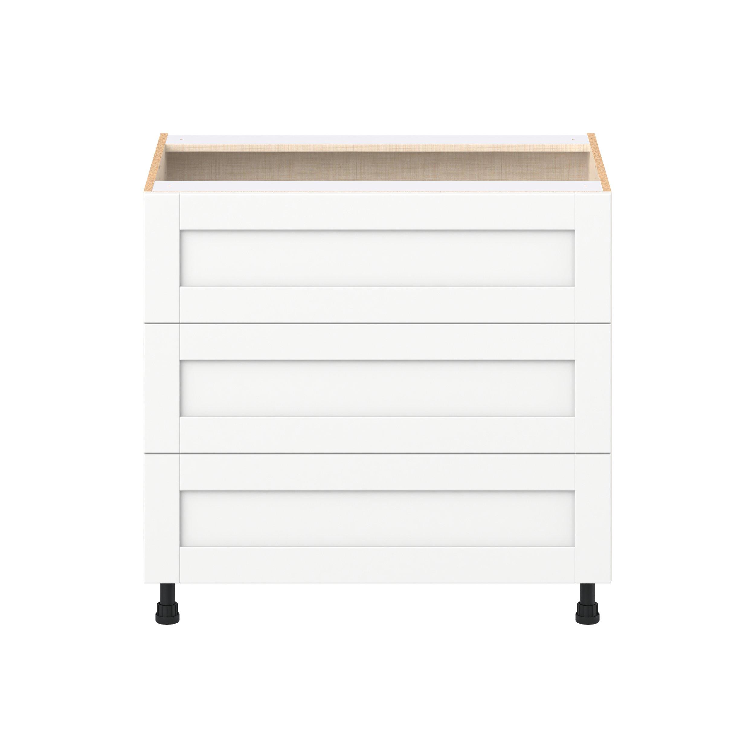 Summerhill 36 in. Bright White Cooktop Base Cabinet