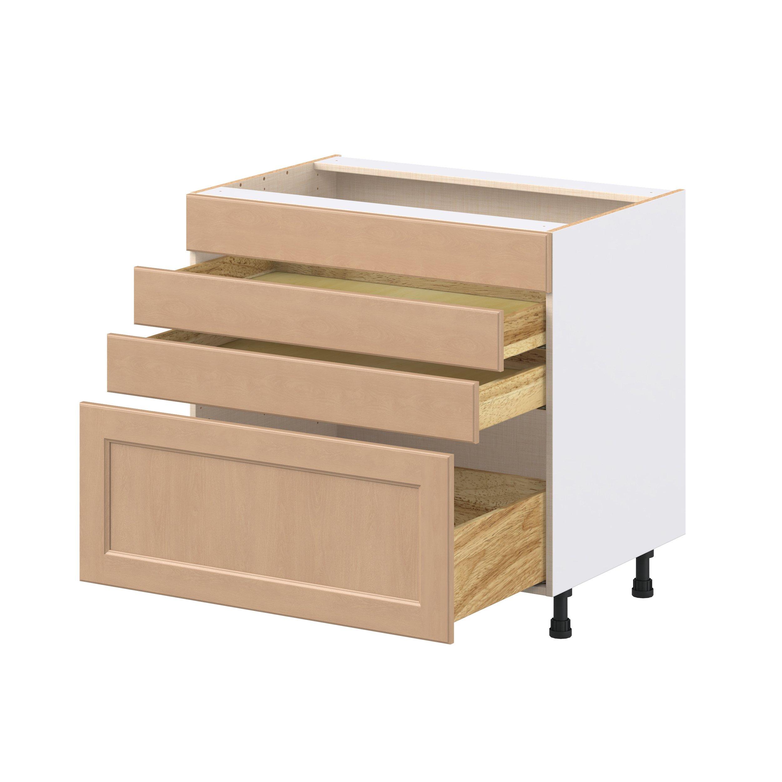Sugarhill 36 in. Stained Sugar Cookie Cooktop Base Cabinet