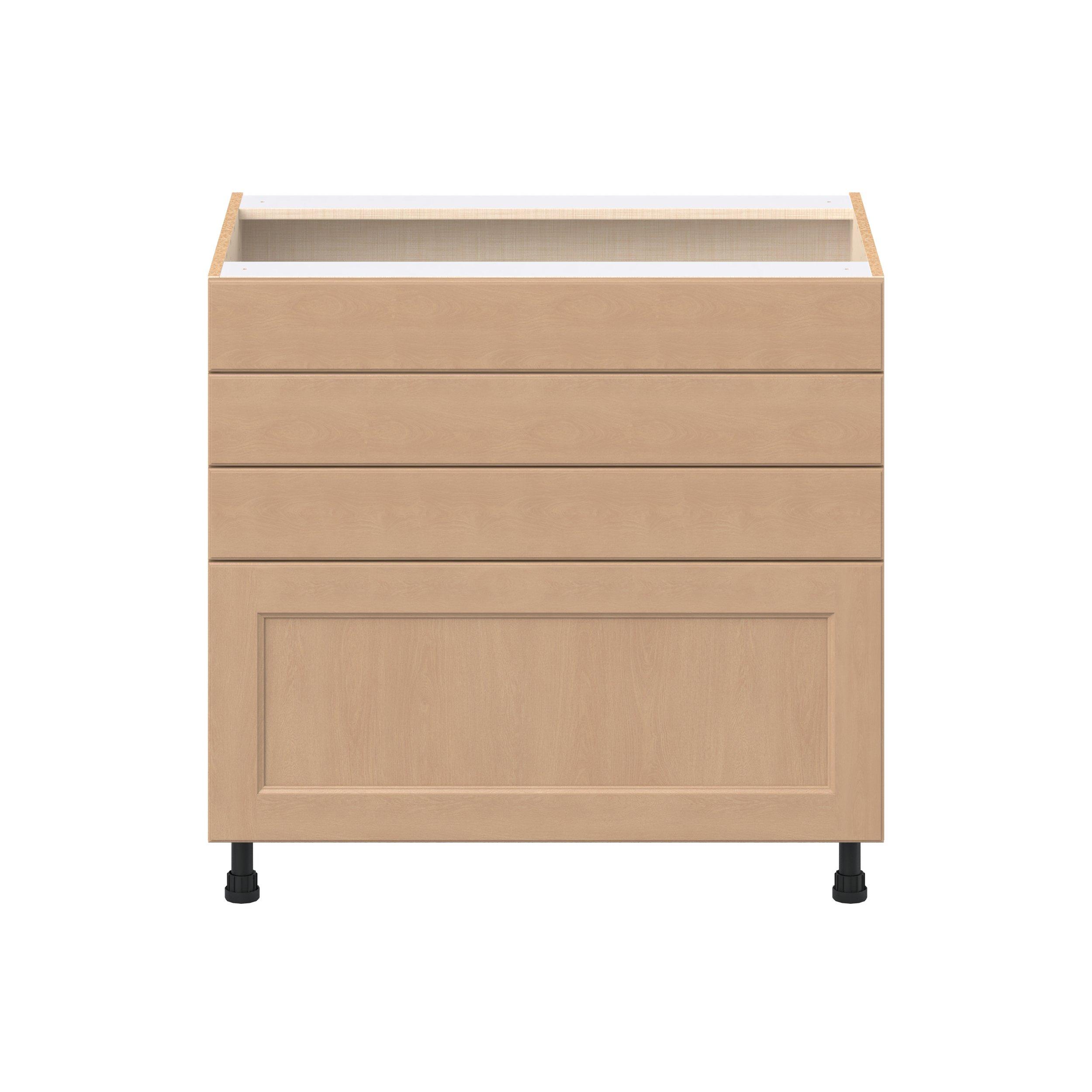 Sugarhill 36 in. Stained Sugar Cookie Cooktop Base Cabinet