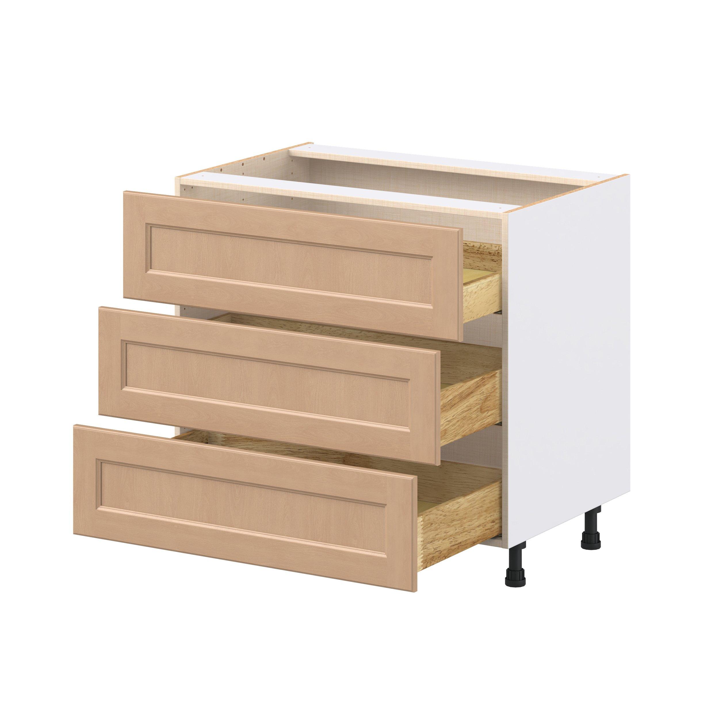 Sugarhill 36 in. Stained Sugar Cookie Cooktop Base Cabinet