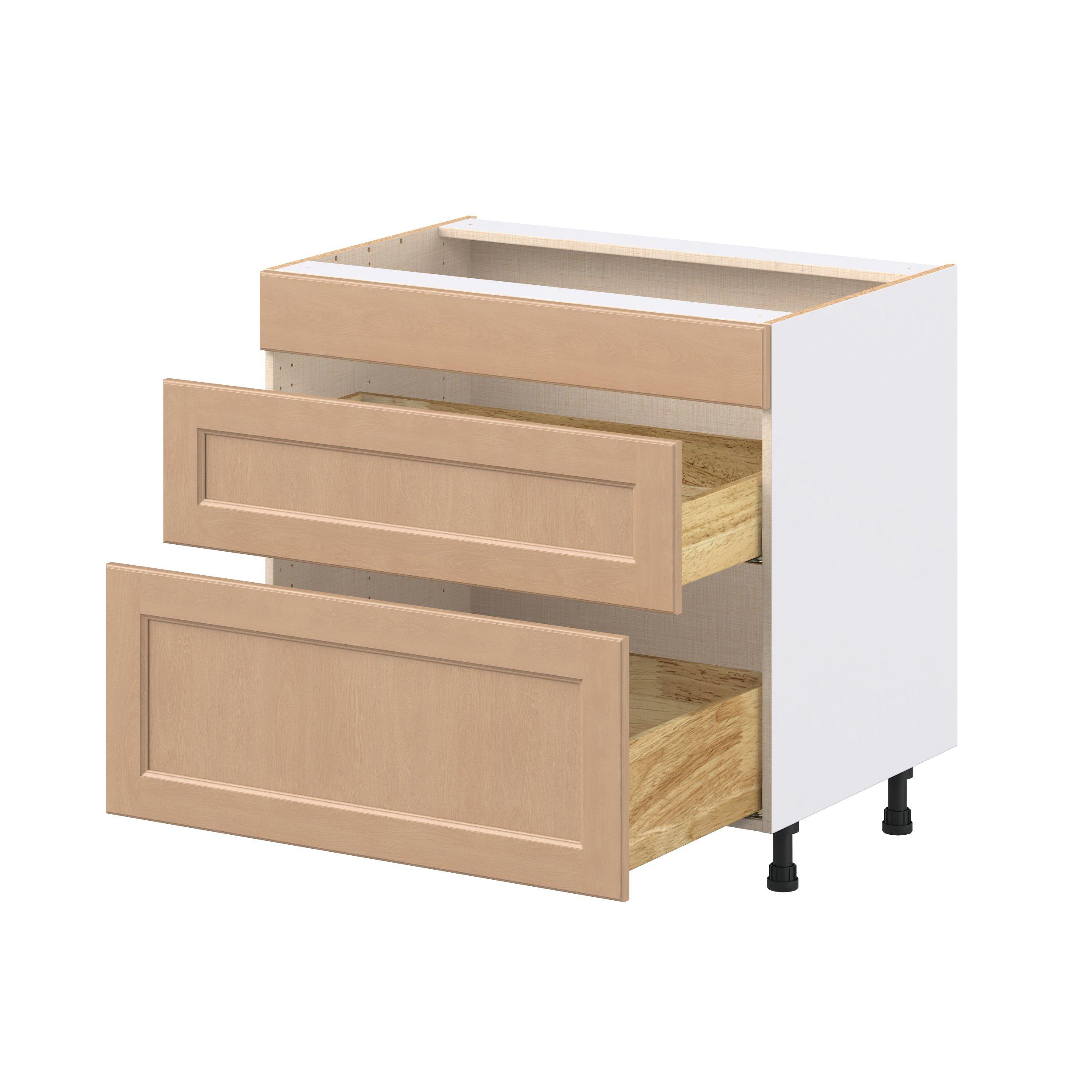 Sugarhill 36 in. Stained Sugar Cookie Cooktop Base Cabinet