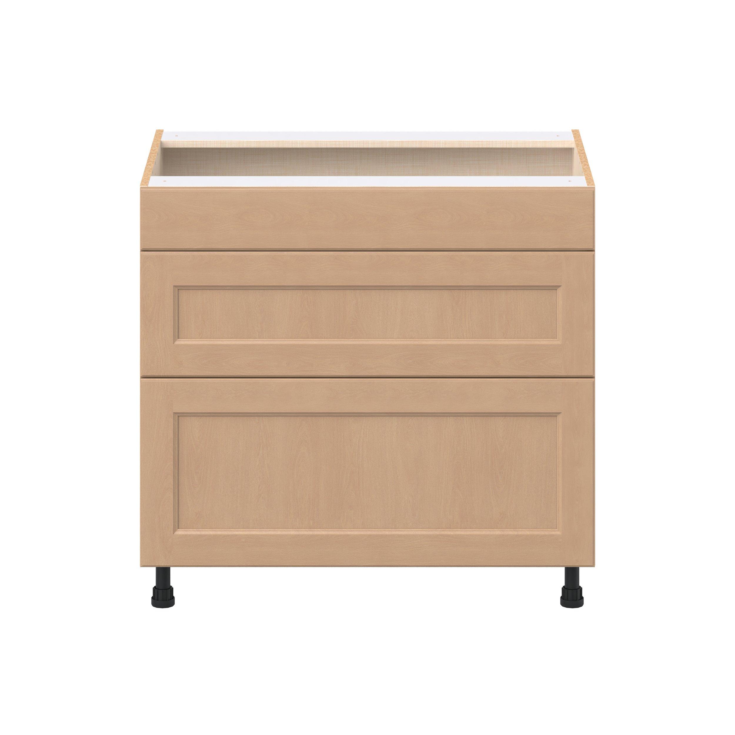 Sugarhill 36 in. Stained Sugar Cookie Cooktop Base Cabinet