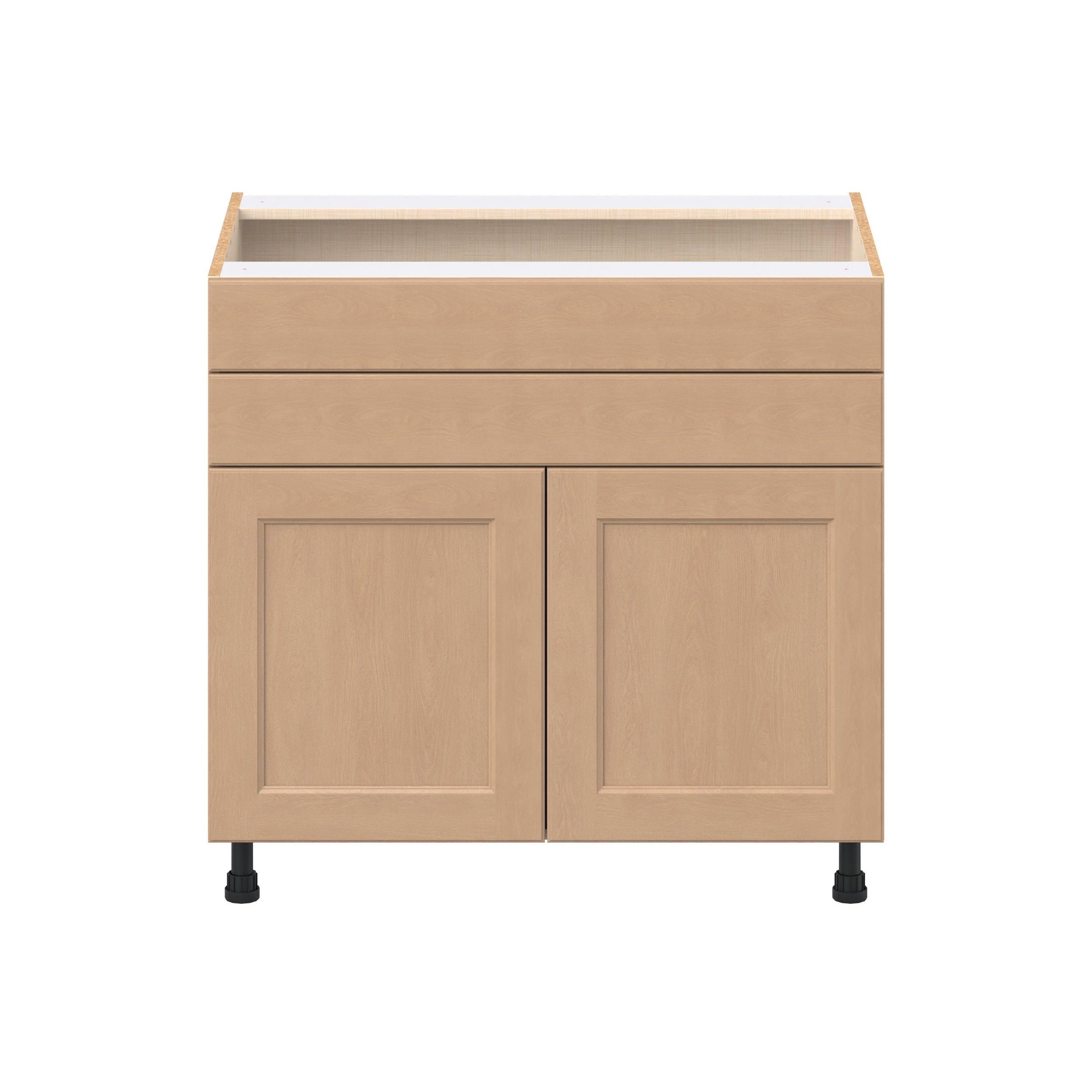 Sugarhill 36 in. Stained Sugar Cookie Cooktop Base Cabinet