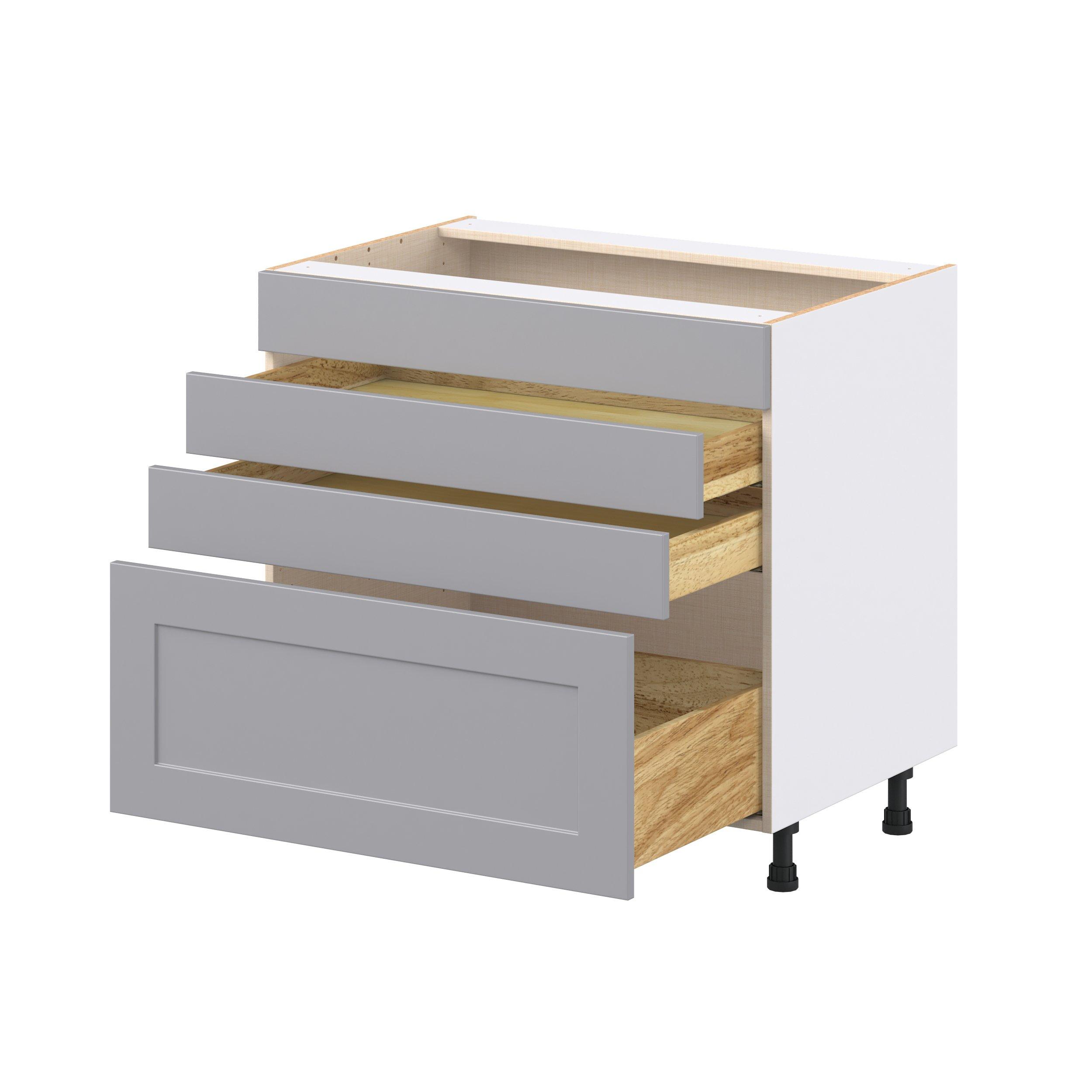 Candler 36 in. Painted Slate Gray Cooktop Base Cabinet