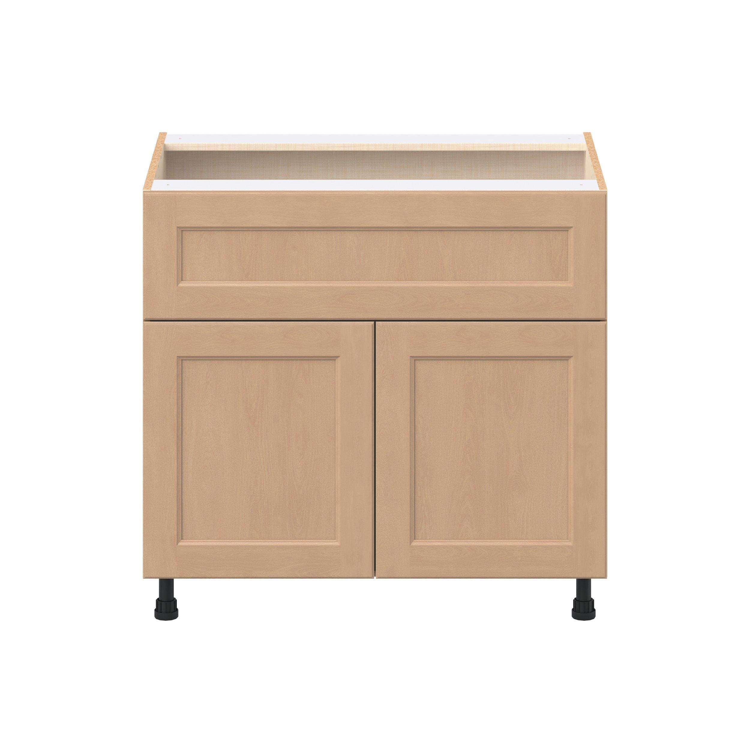 Sugarhill 36 in. Stained Sugar Cookie Cooktop Base Cabinet