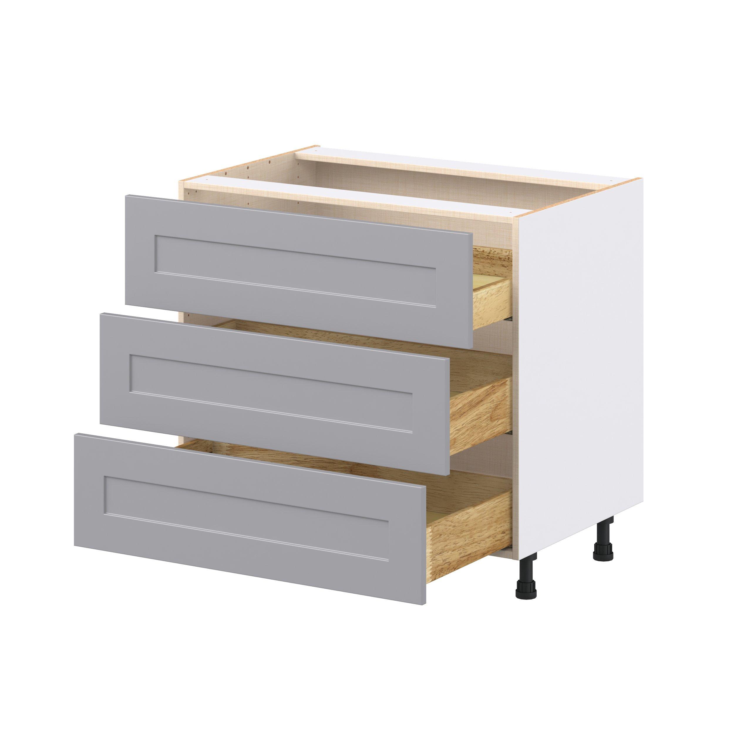 Candler 36 in. Painted Slate Gray Cooktop Base Cabinet