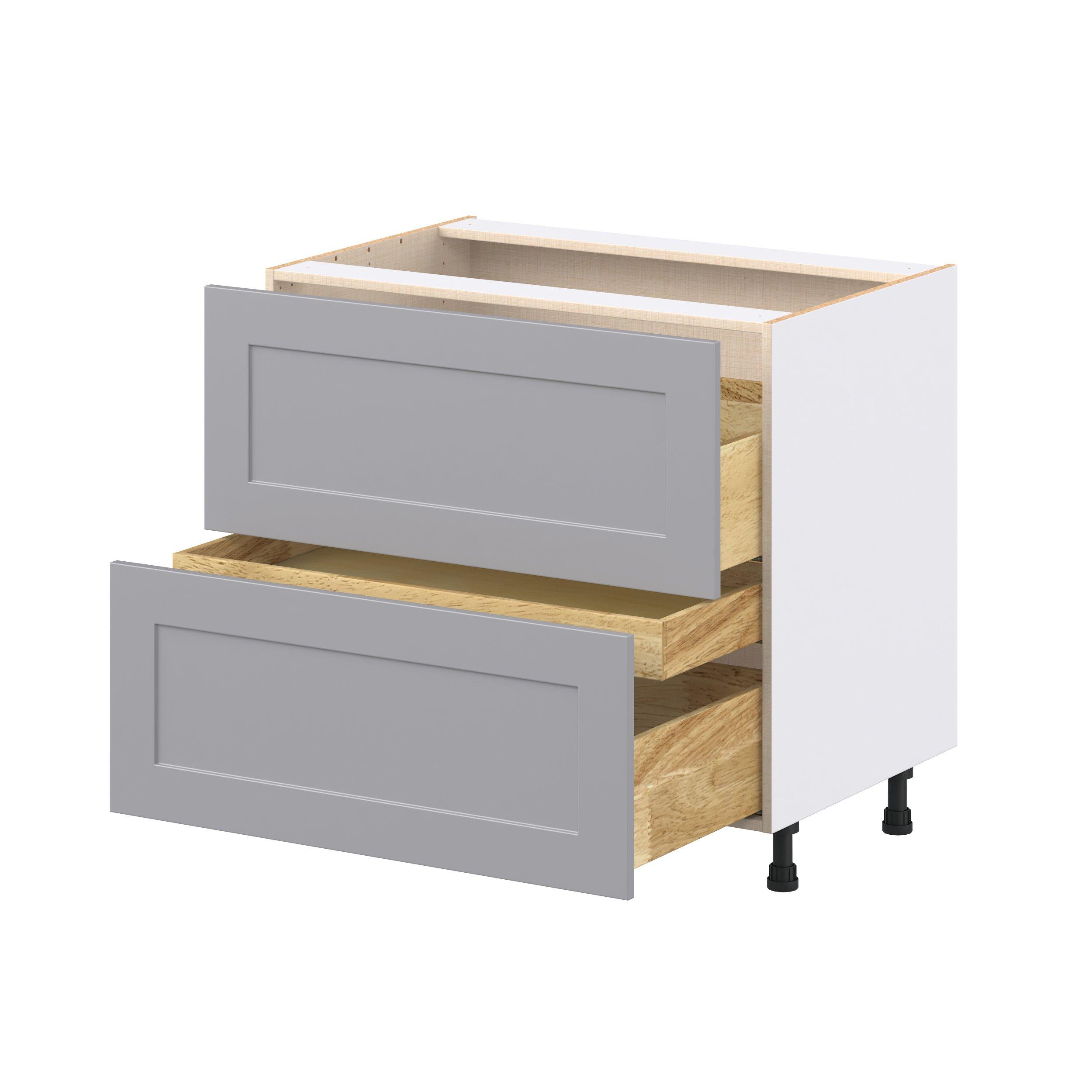 Candler 36 in. Painted Slate Gray Cooktop Base Cabinet