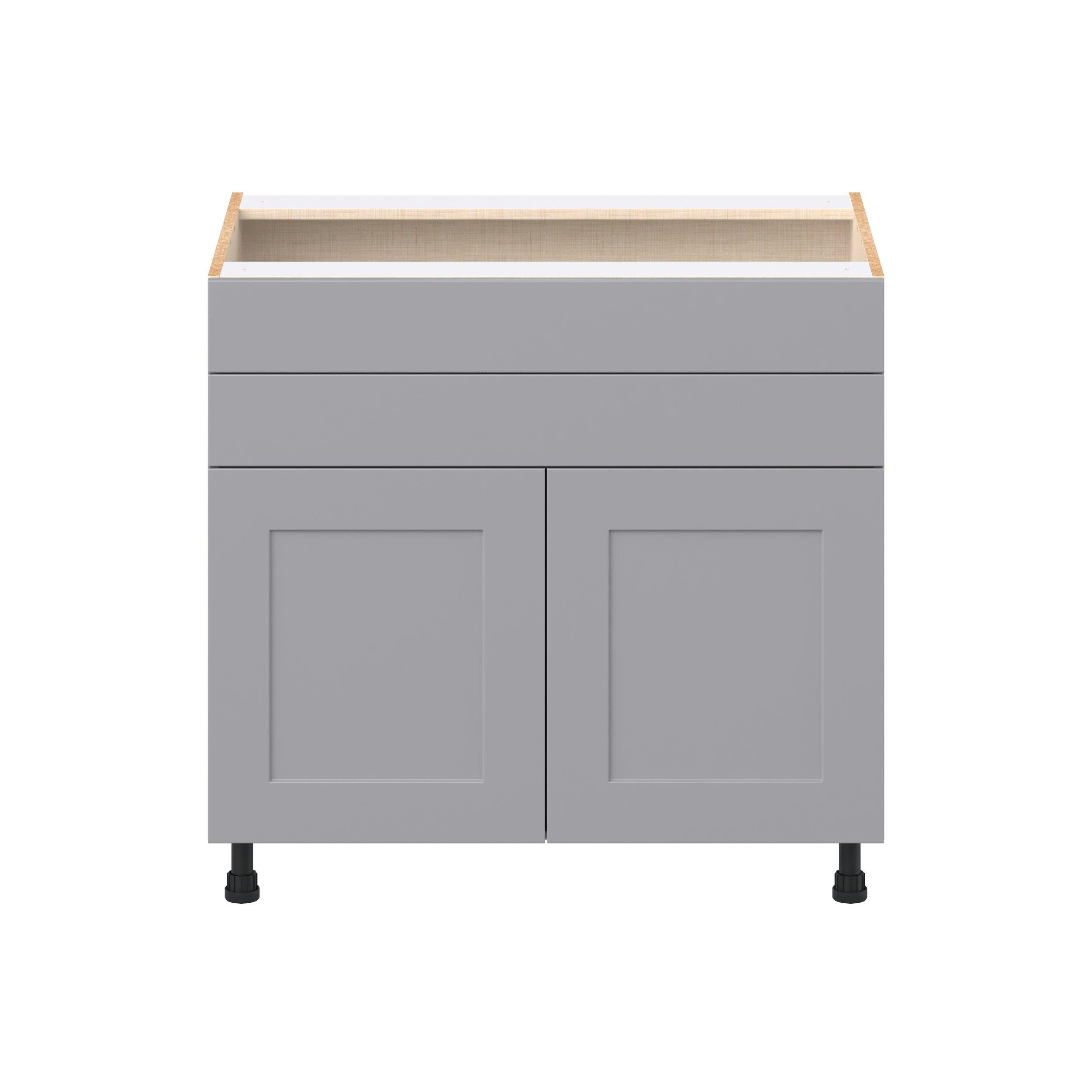 Candler 36 in. Painted Slate Gray Cooktop Base Cabinet