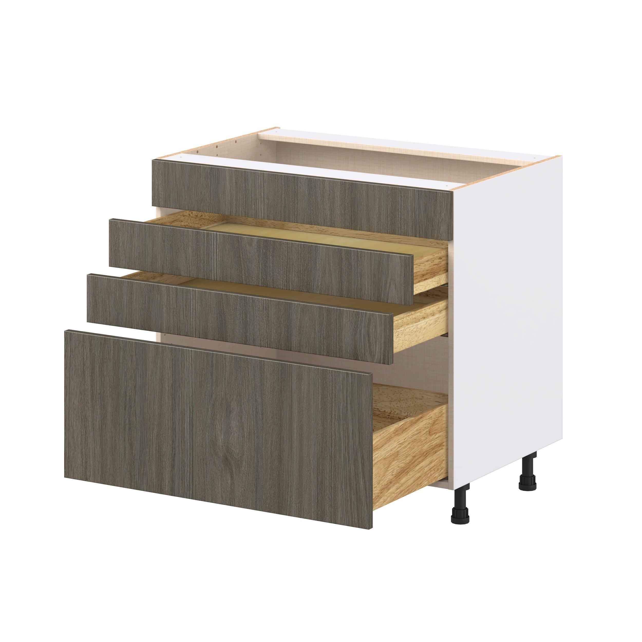 Glenwood 36 in. Burnt Walnut Cooktop Base Cabinet
