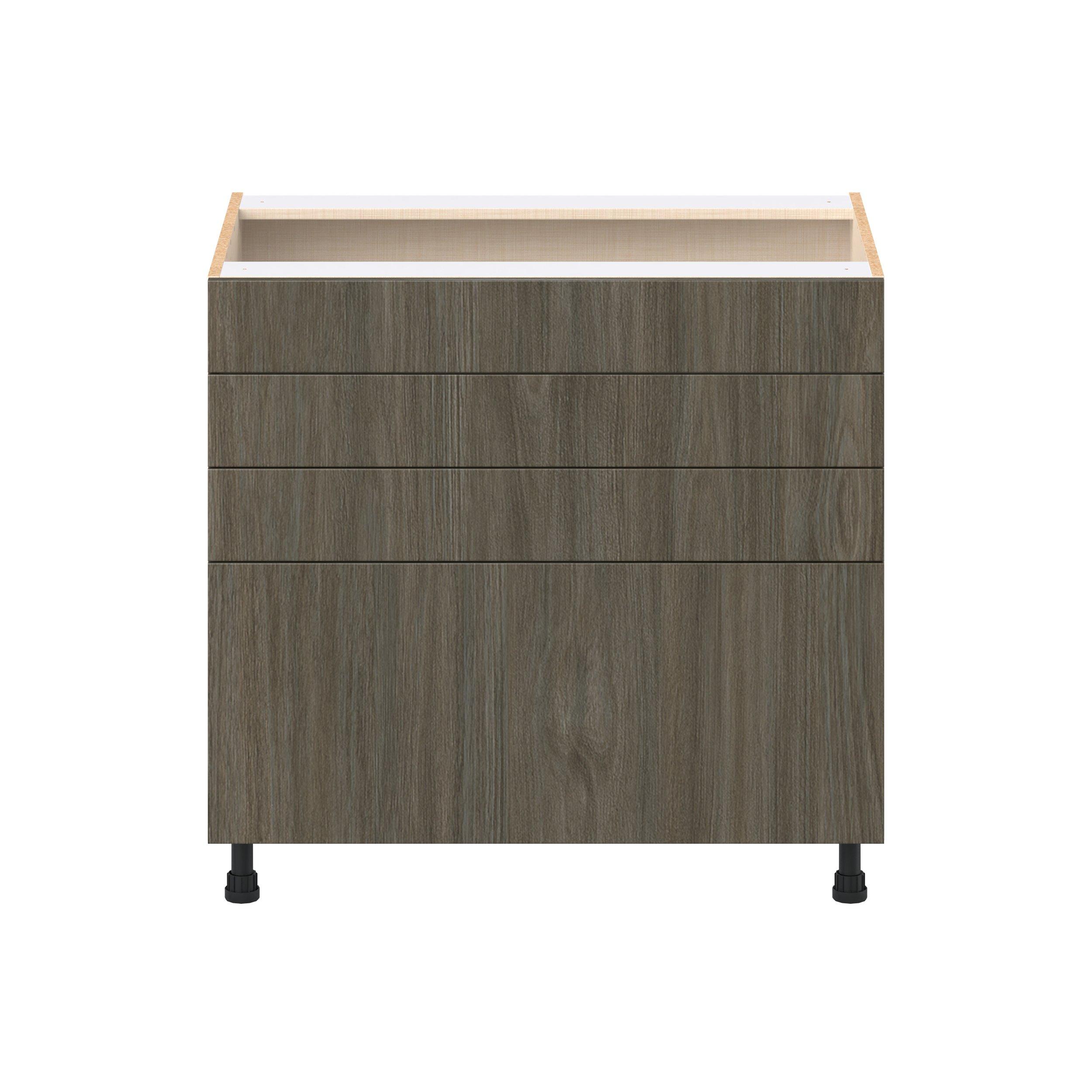 Glenwood 36 in. Burnt Walnut Cooktop Base Cabinet