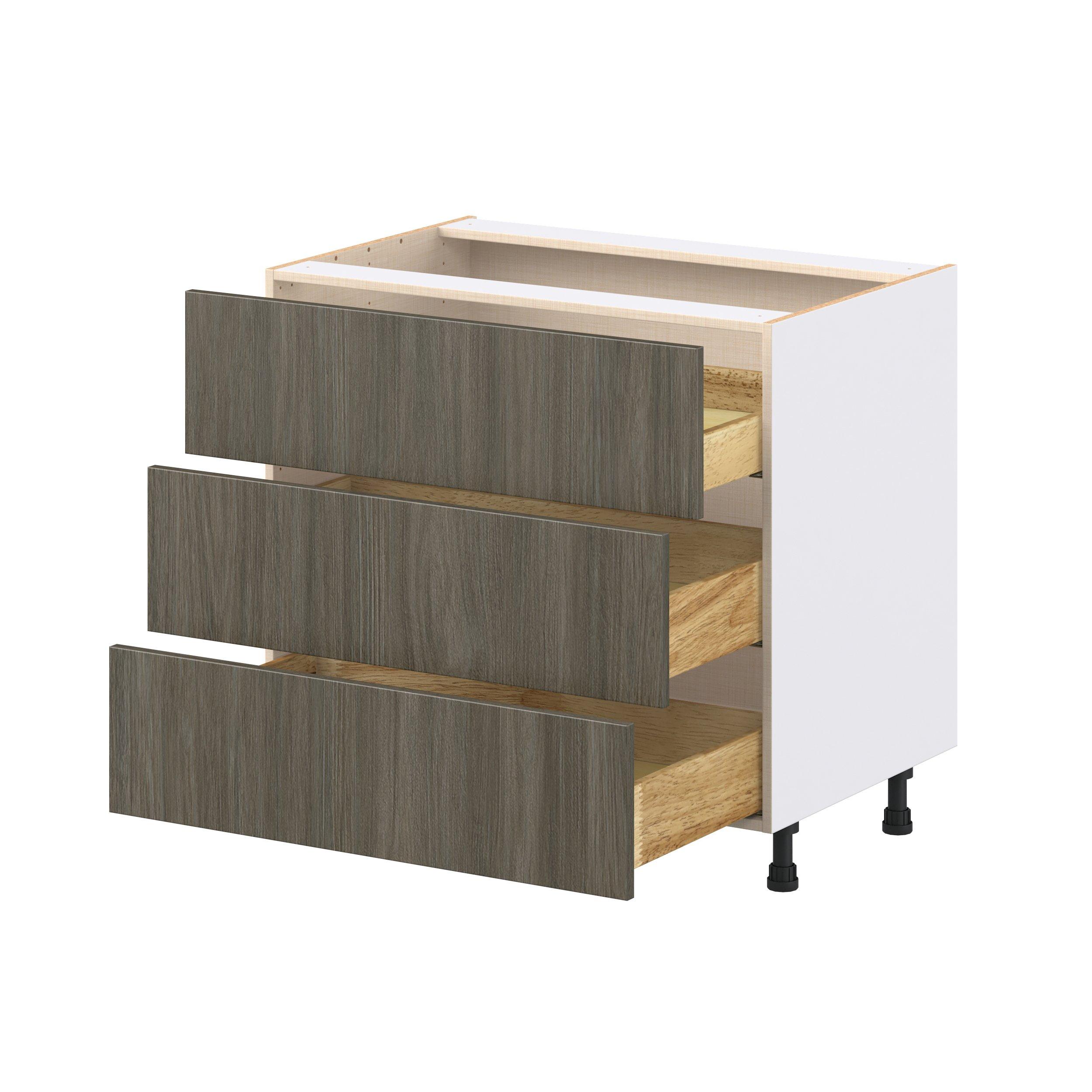 Glenwood 36 in. Burnt Walnut Cooktop Base Cabinet