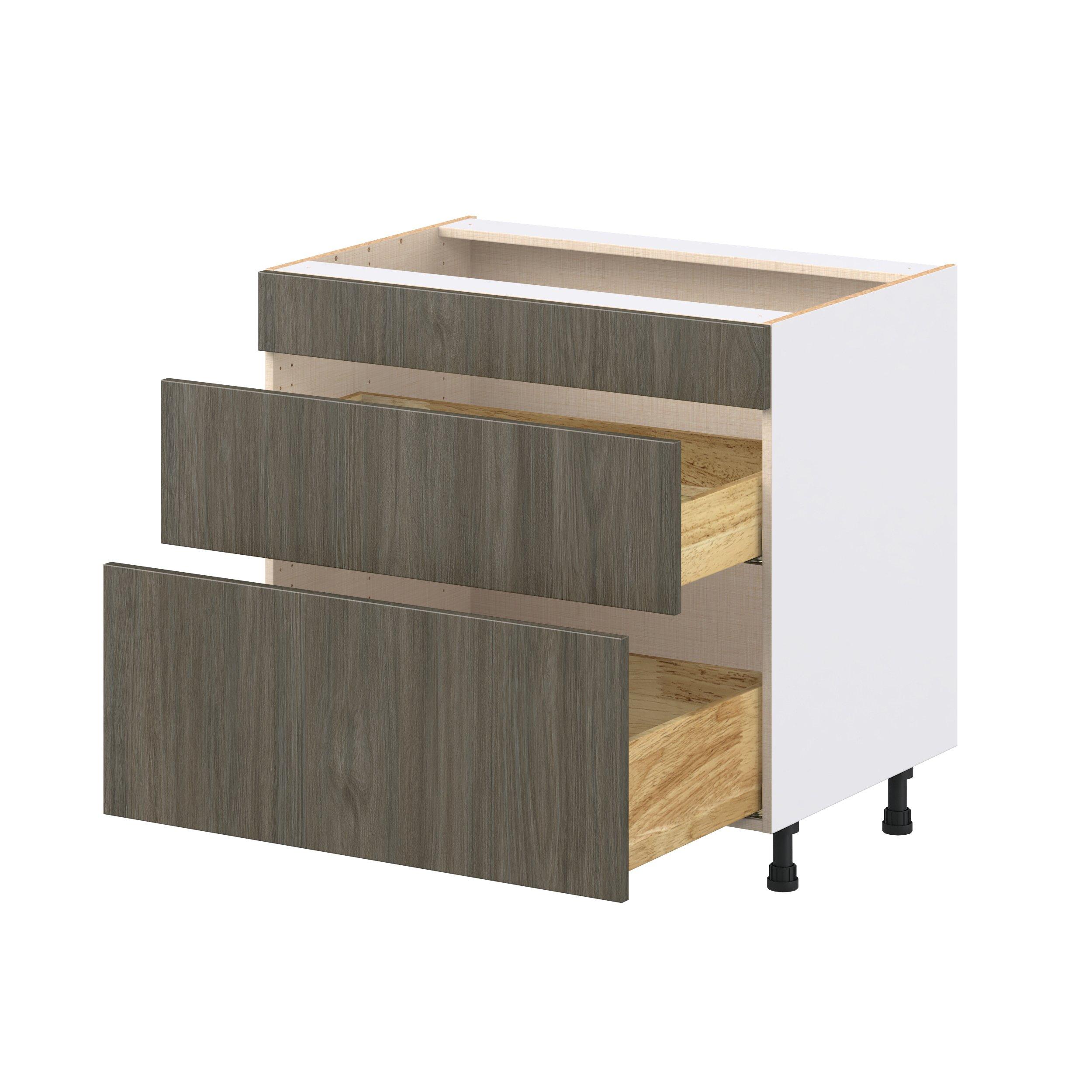 Glenwood 36 in. Burnt Walnut Cooktop Base Cabinet