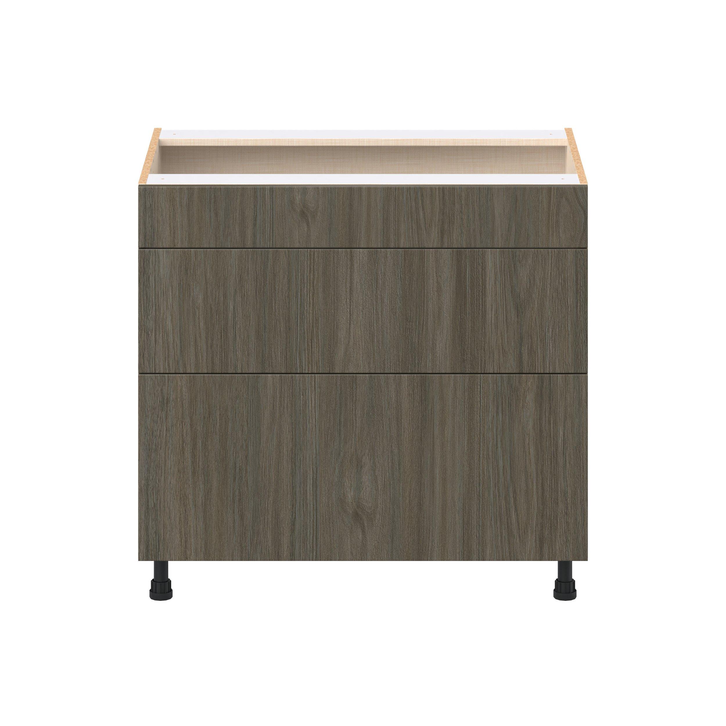 Glenwood 36 in. Burnt Walnut Cooktop Base Cabinet