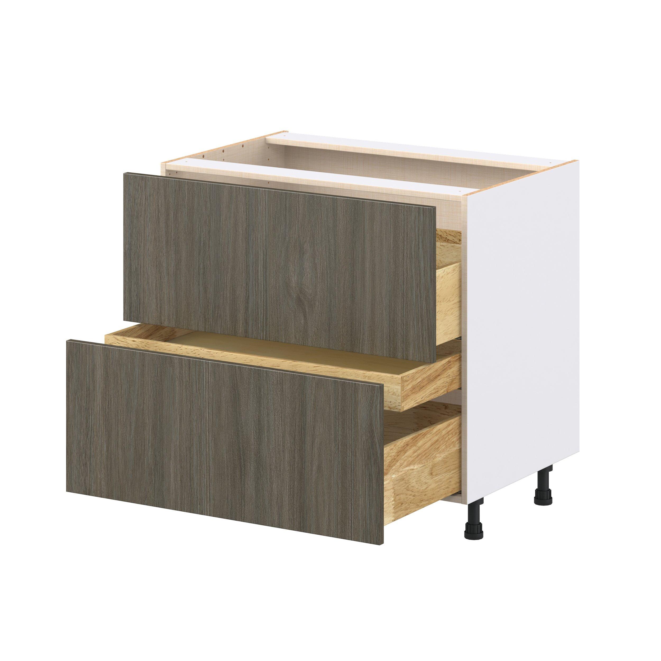 Glenwood 36 in. Burnt Walnut Cooktop Base Cabinet