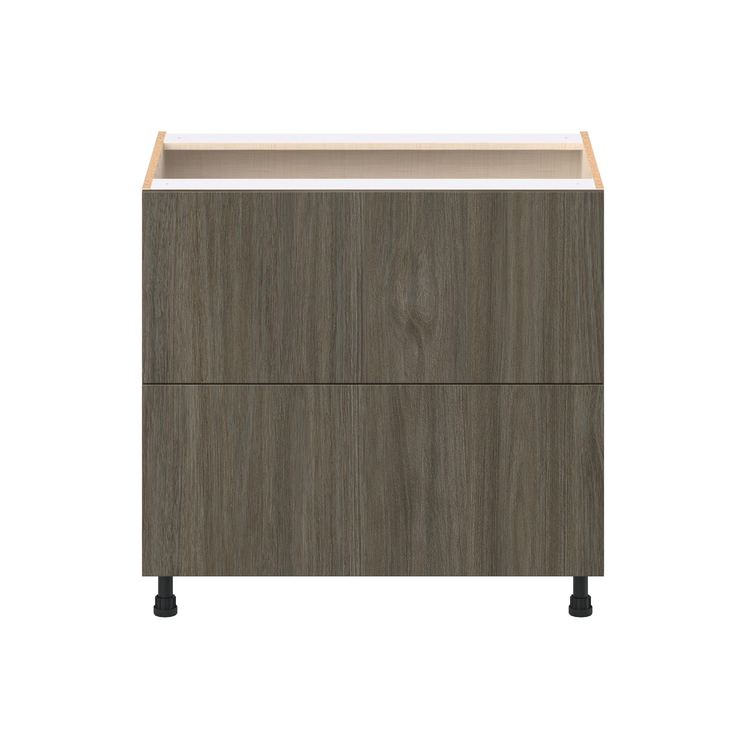 Glenwood 36 in. Burnt Walnut Cooktop Base Cabinet