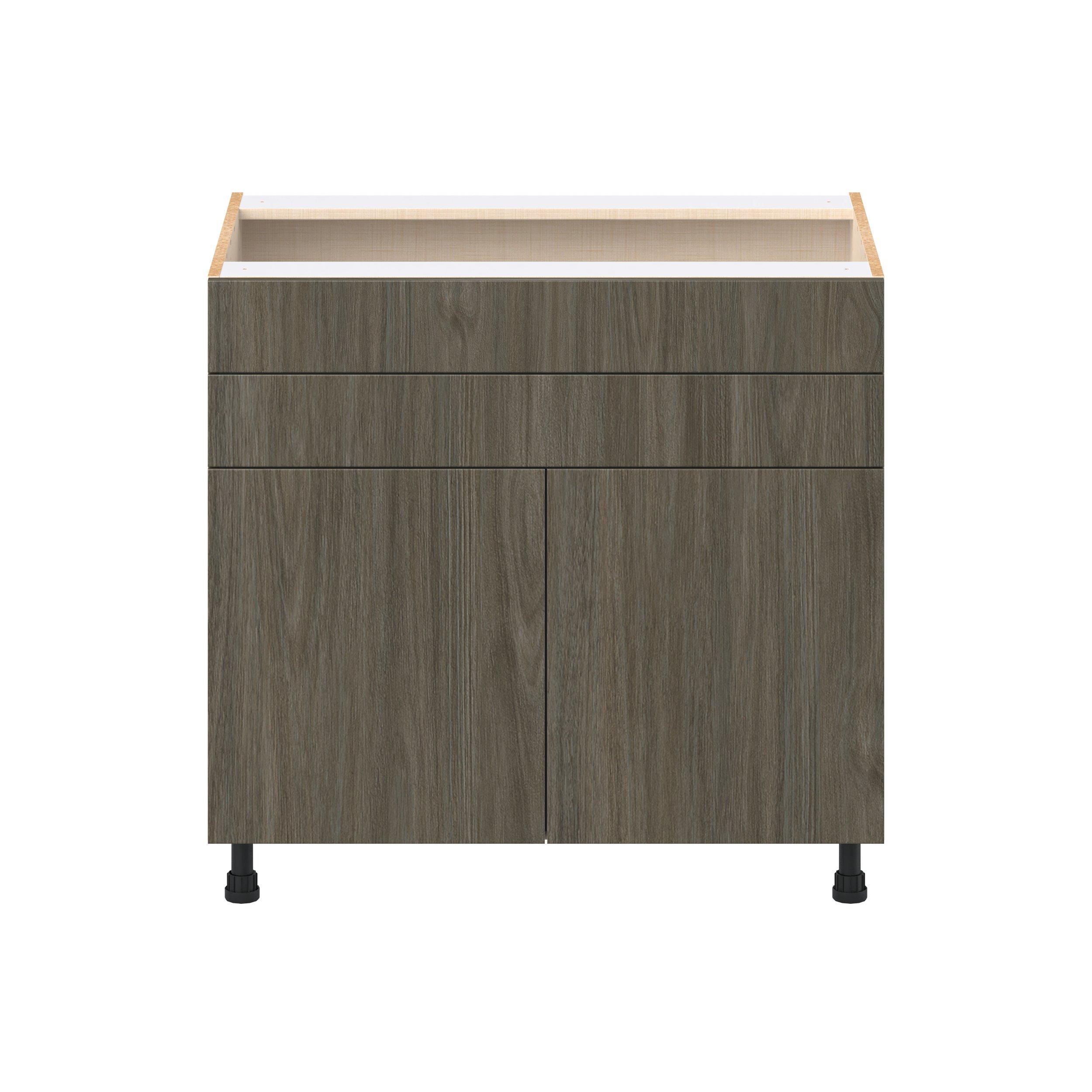 Glenwood 36 in. Burnt Walnut Cooktop Base Cabinet