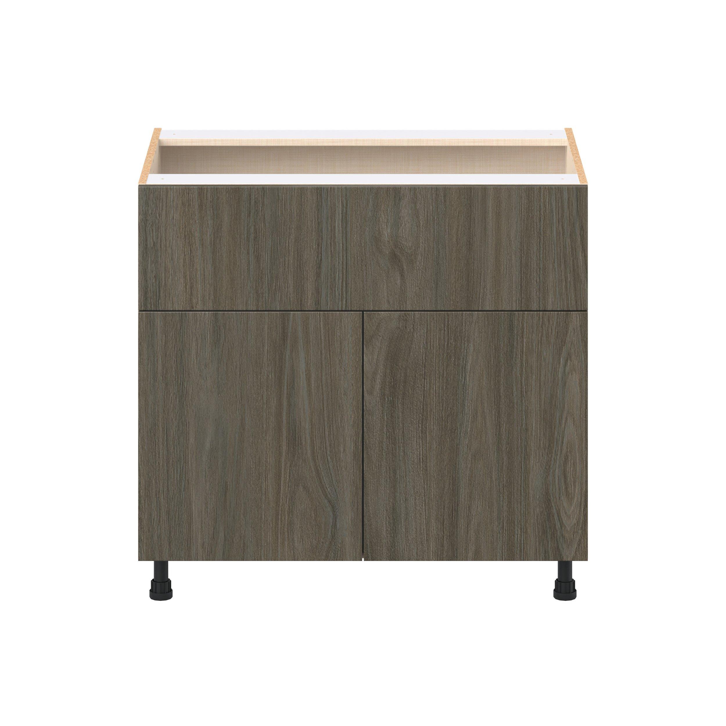 Glenwood 36 in. Burnt Walnut Cooktop Base Cabinet