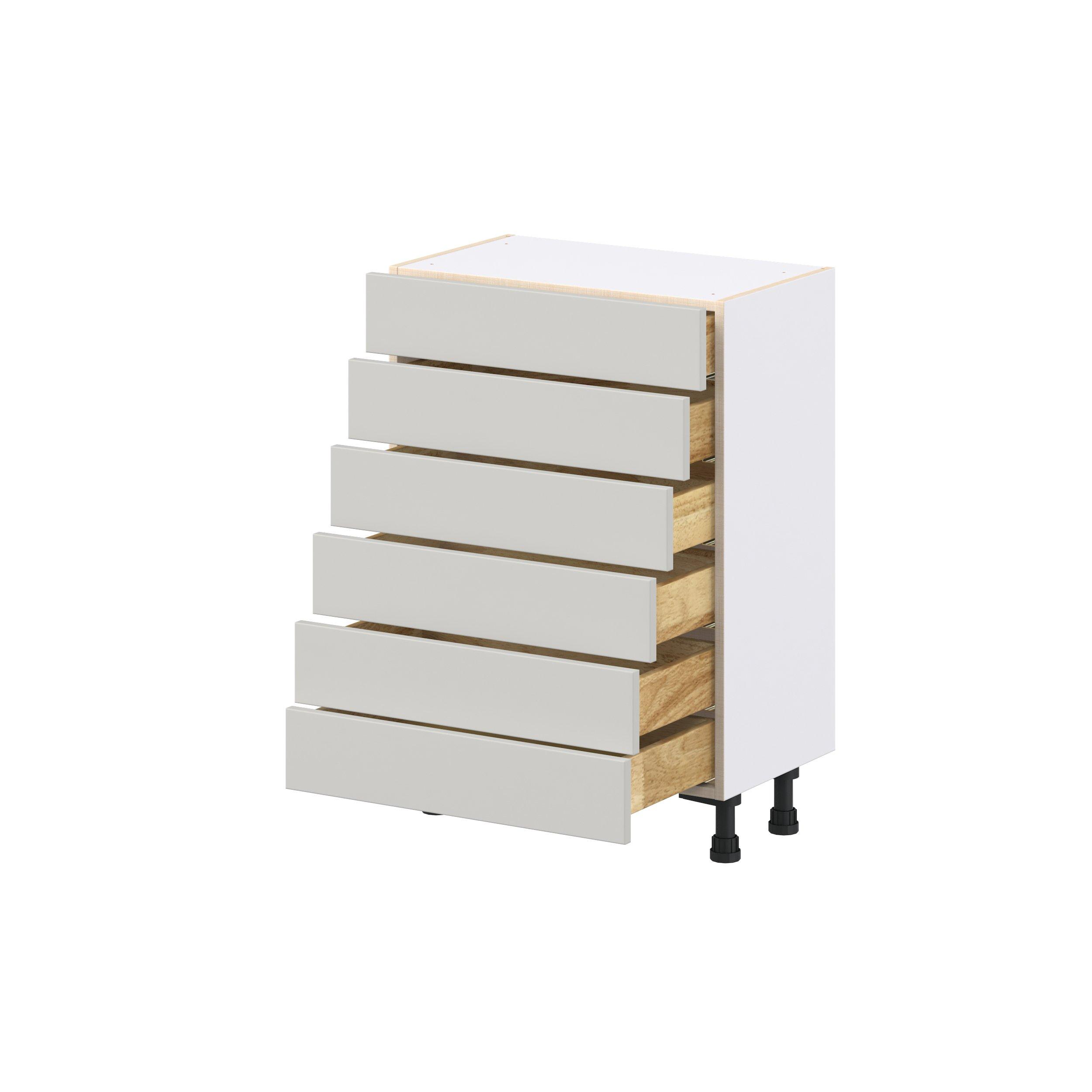 Lenox 24 in. Painted Light Gray Shallow Base Cabinet