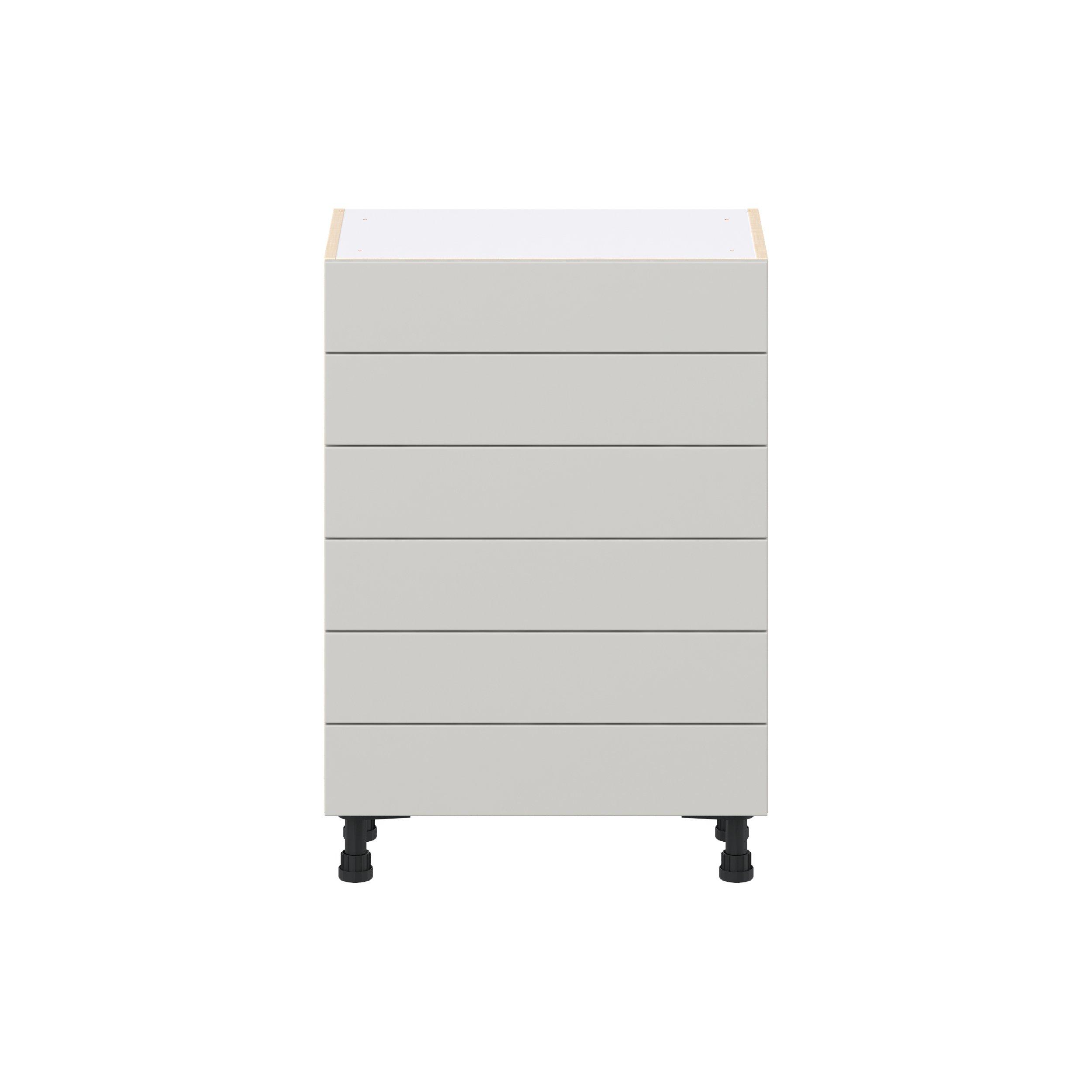 Lenox 24 in. Painted Light Gray Shallow Base Cabinet
