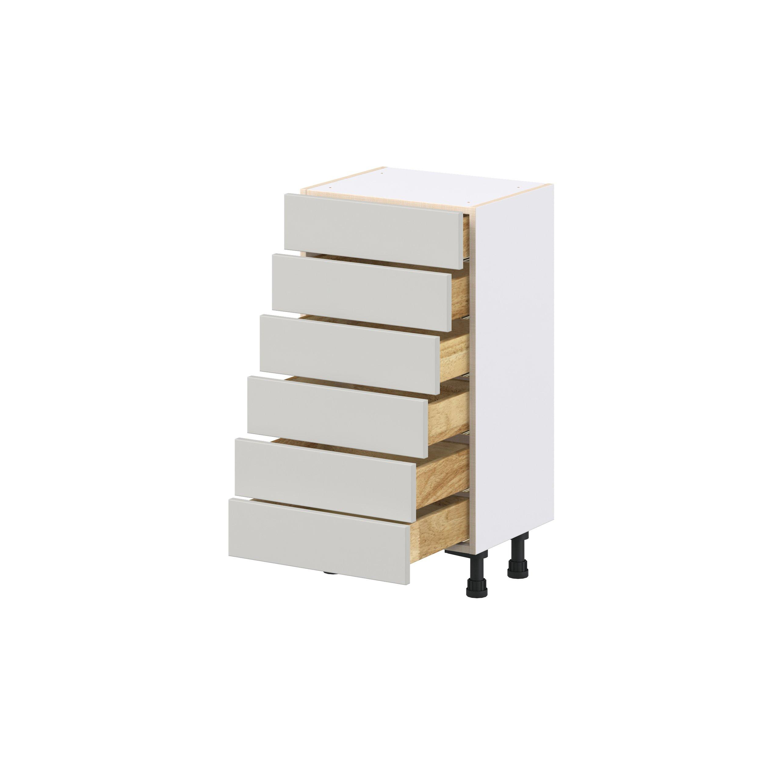 Lenox 18 in. Painted Light Gray Shallow Base Cabinet