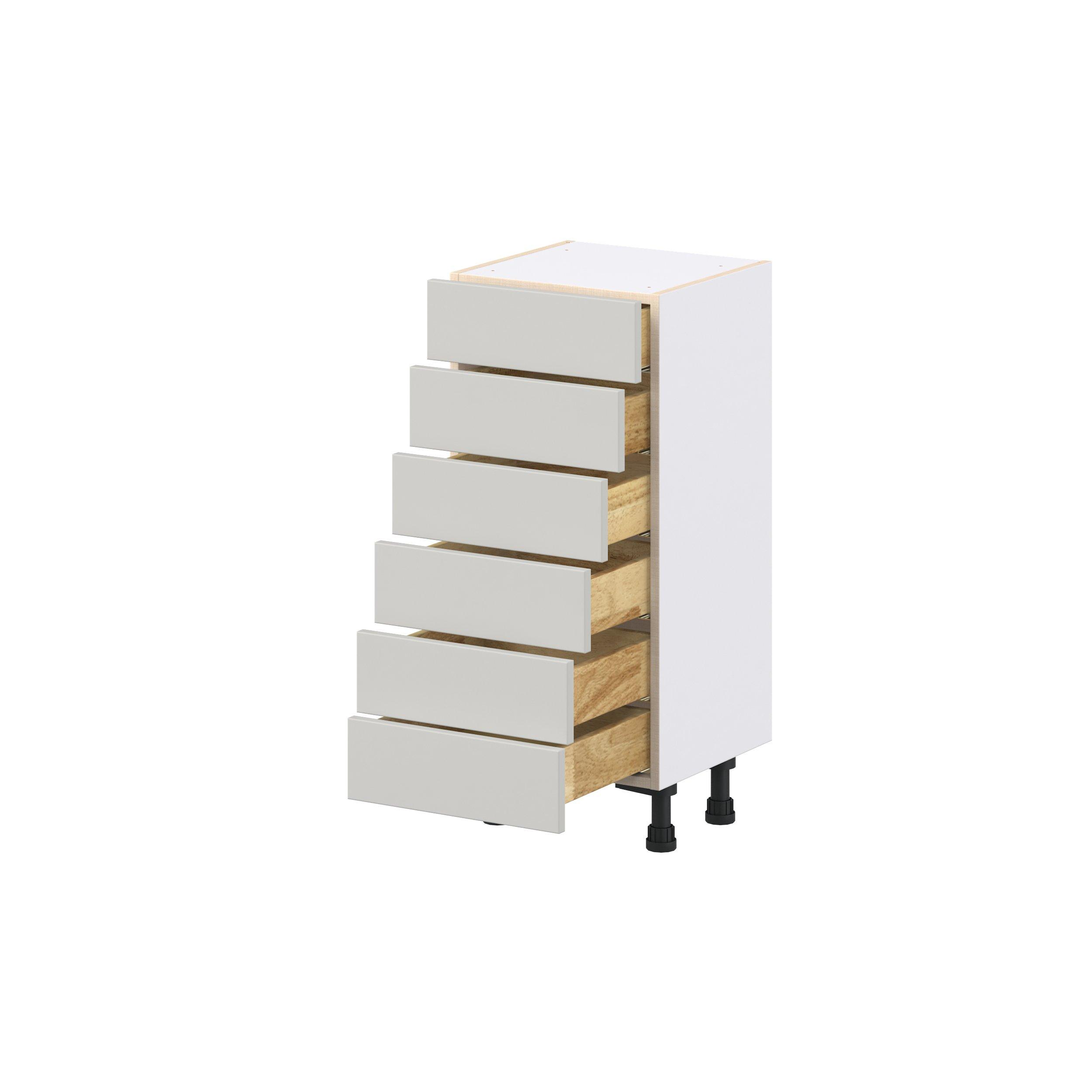 Lenox 15 in. Painted Light Gray Shallow Base Cabinet